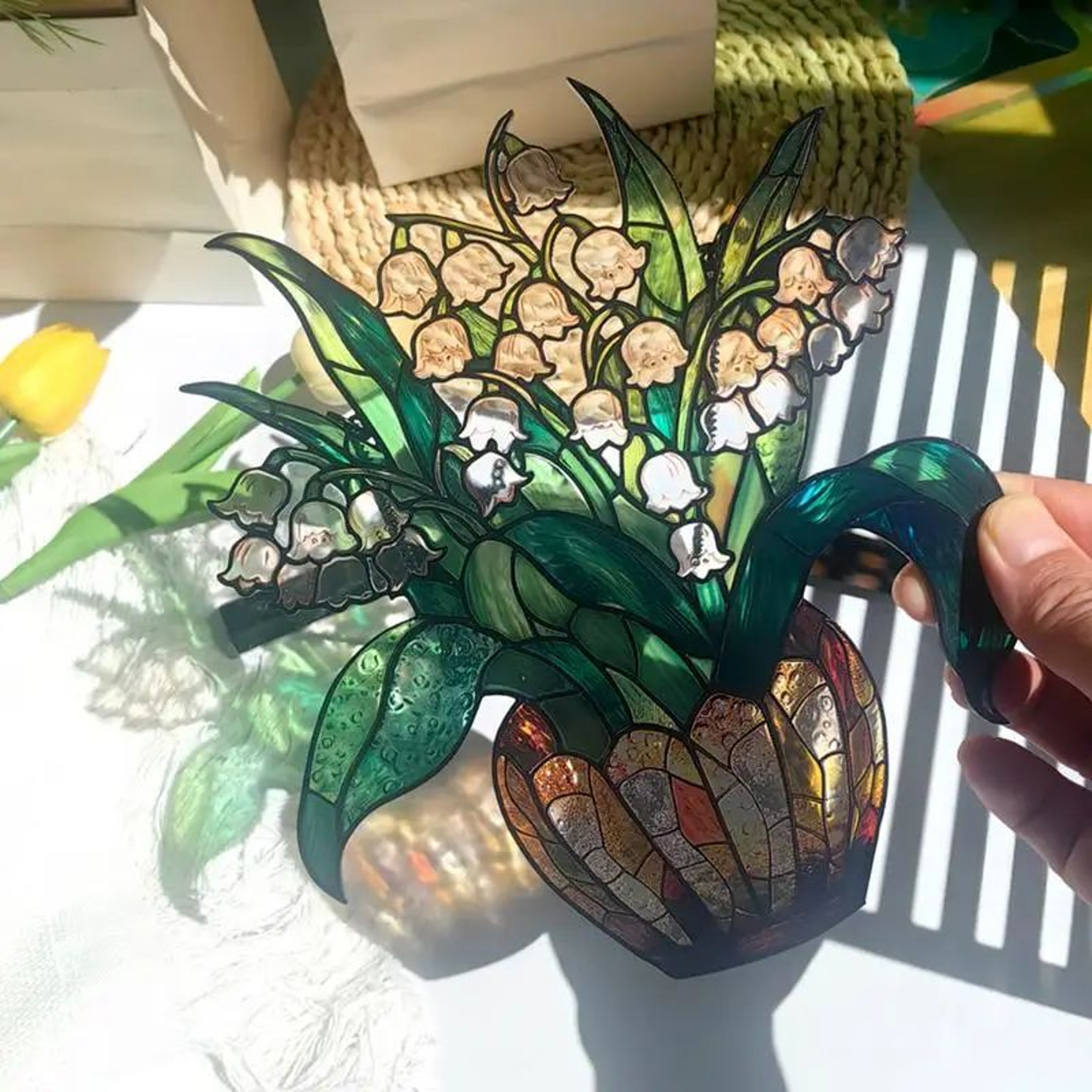 Lily Of The Valley Flower Sun Catcher Window Hanging Decor 3