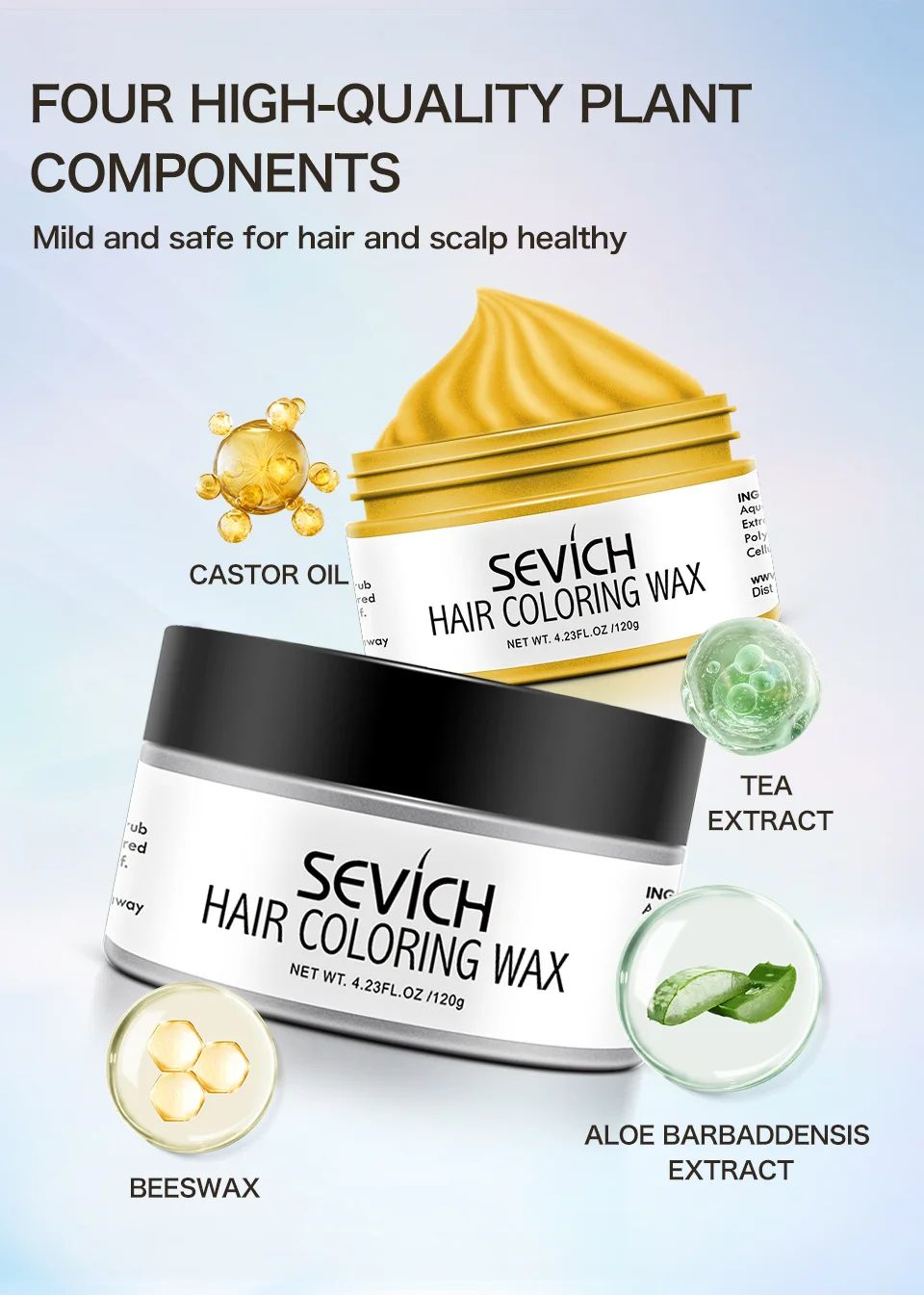 Sevich Temporary Hair Color Wax Washable Styling Cream 8
