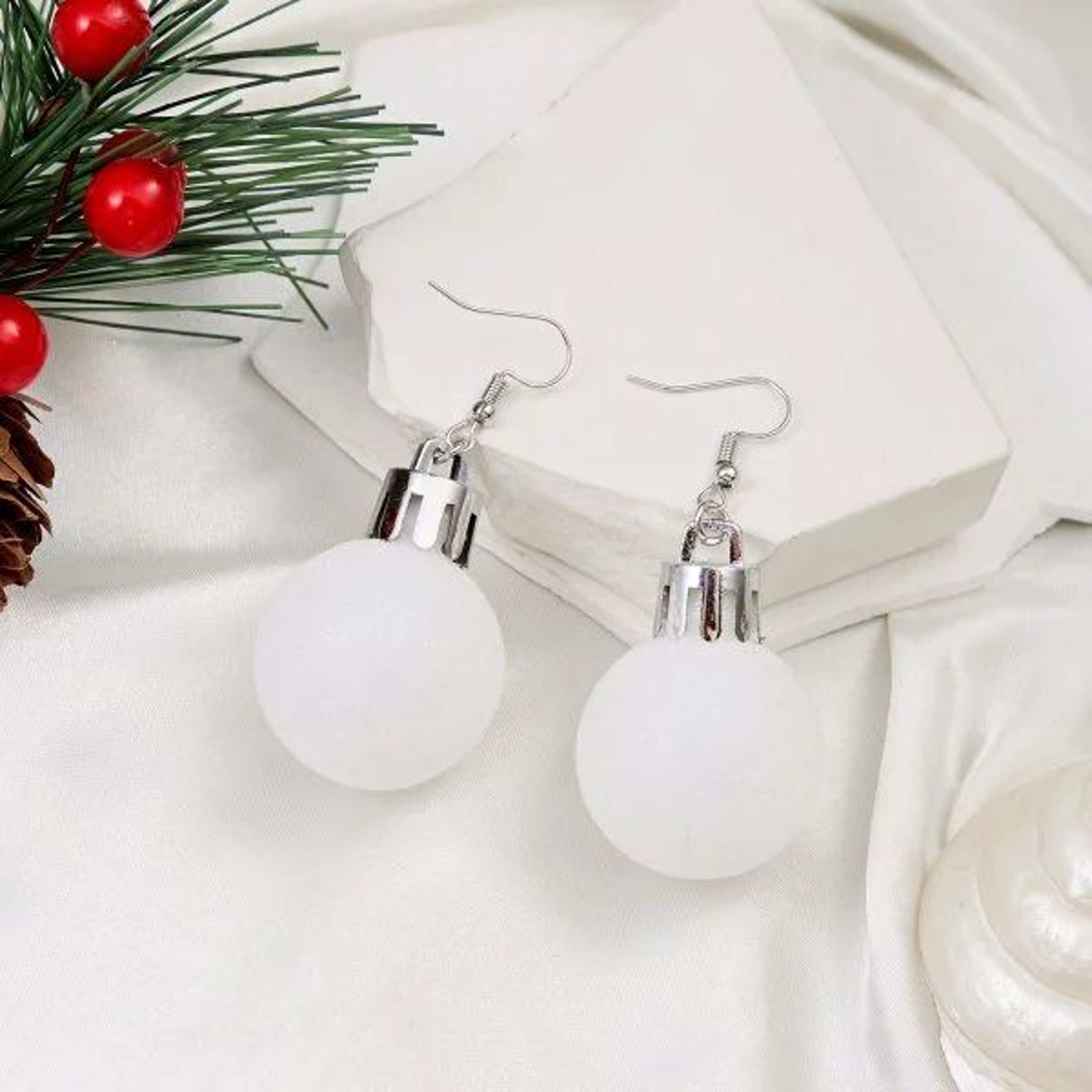 Christmas Snowflake Star Ball Bulb Dangle Earrings 10