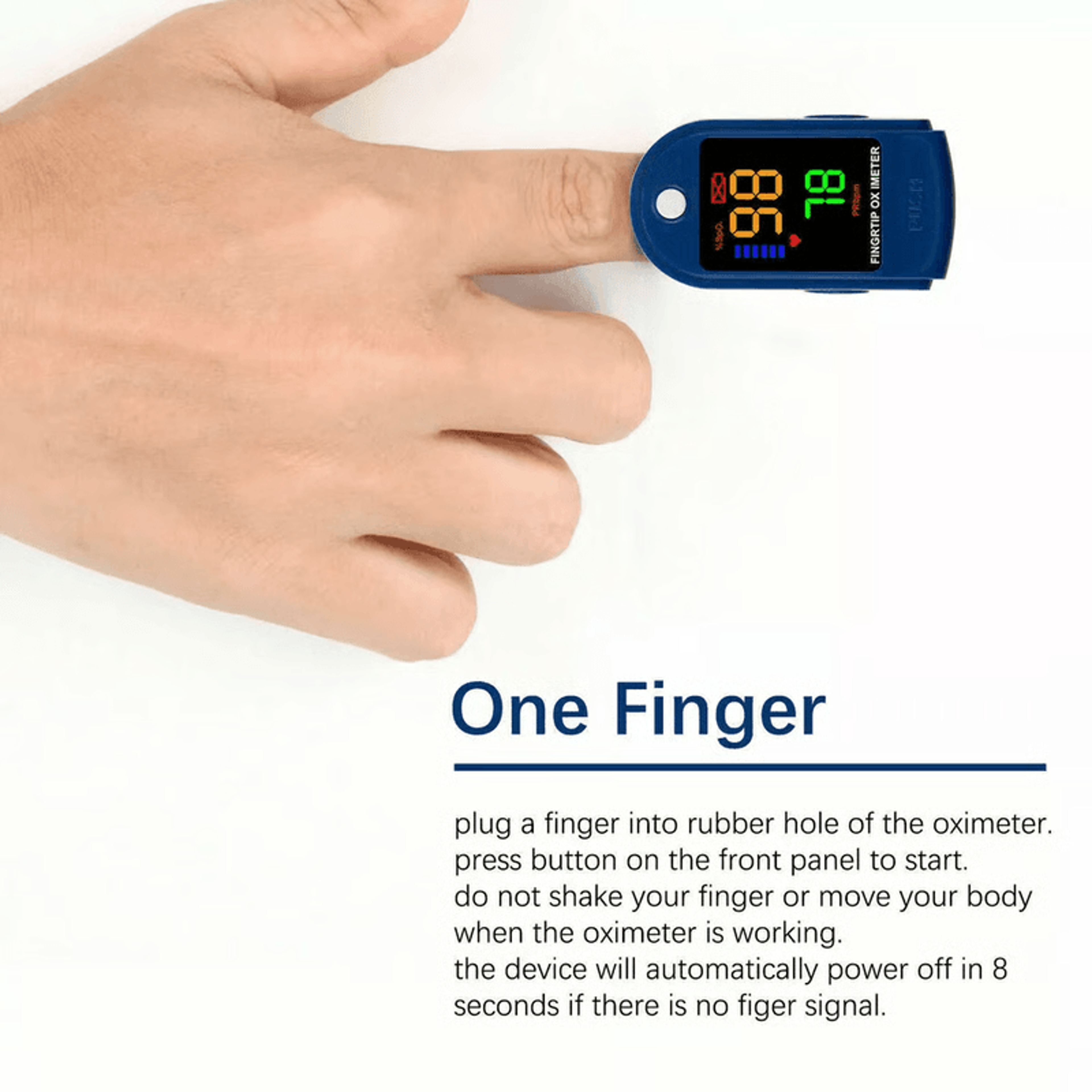 Fingertip Pulse Oximeter  Portable SpO2 Oxygen Saturation  Heart Rate Monitor 5