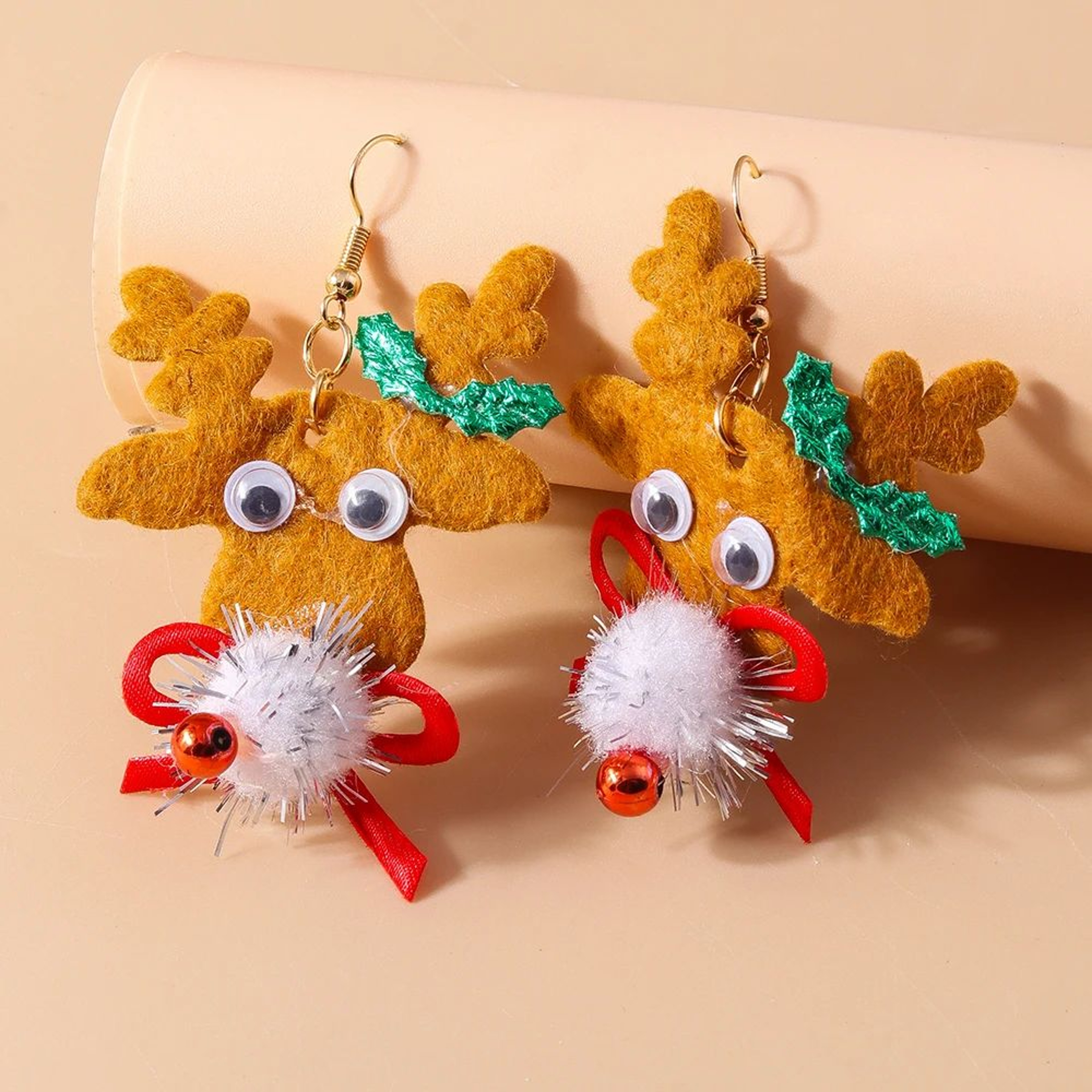 Cute Christmas Tree Star Drop Earrings 19