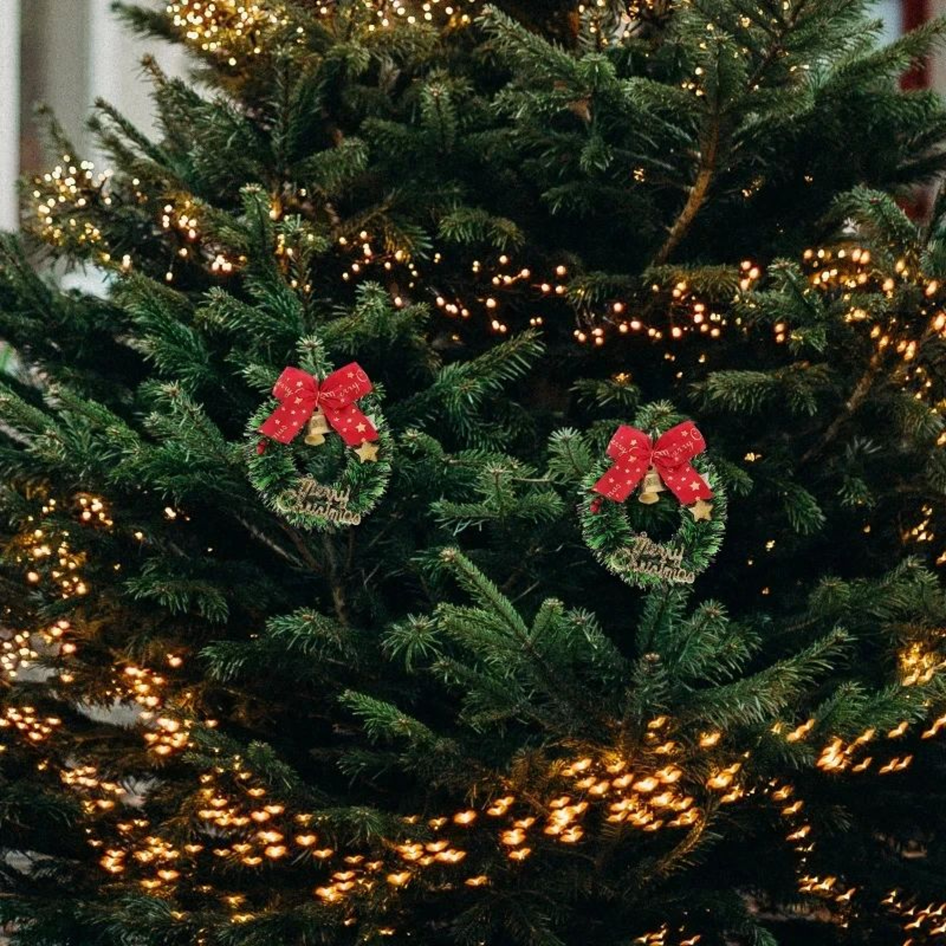Mini Christmas Wreath Ornaments Set 10pcs 5