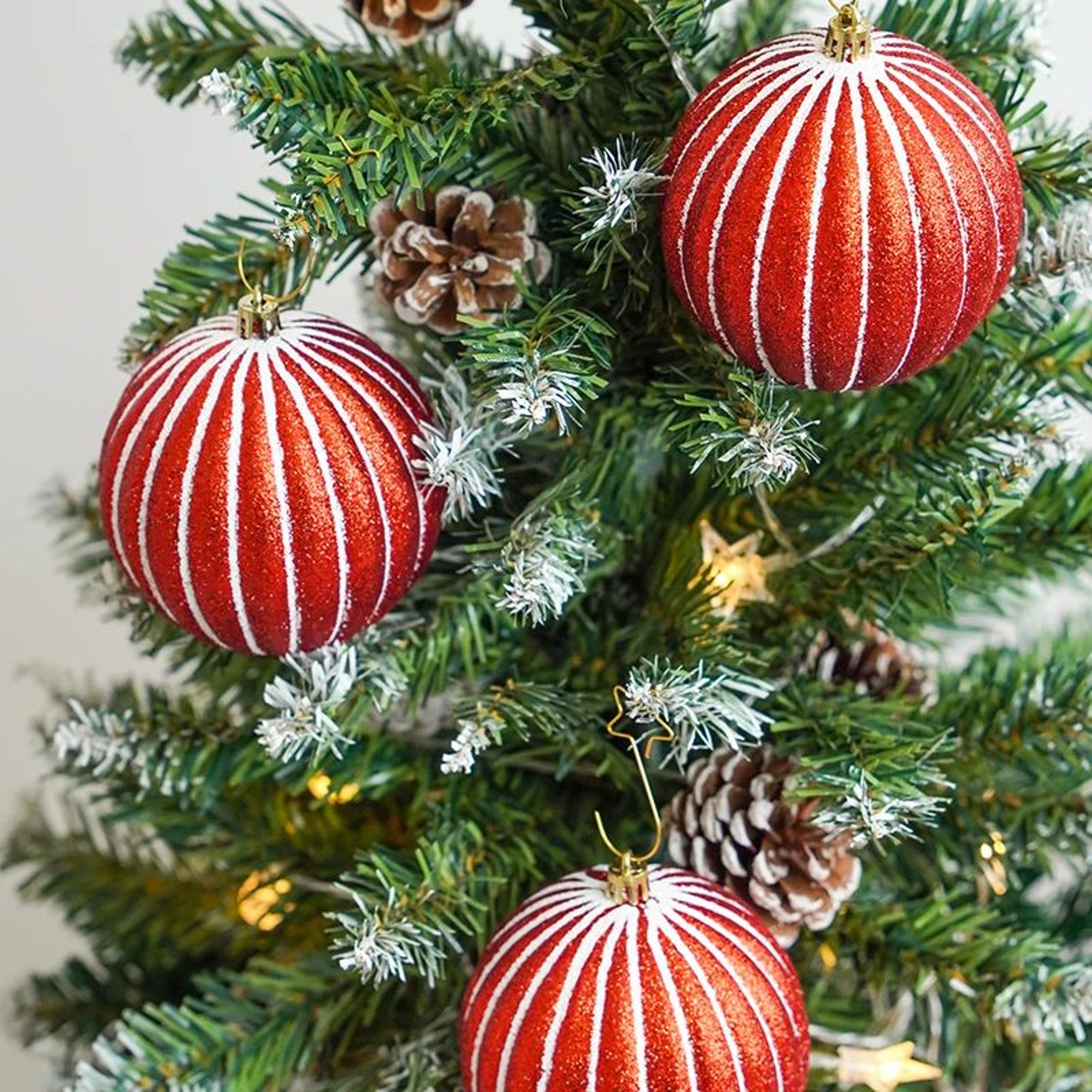 Large Christmas Ball Tree Ornaments Set 4pcs 4