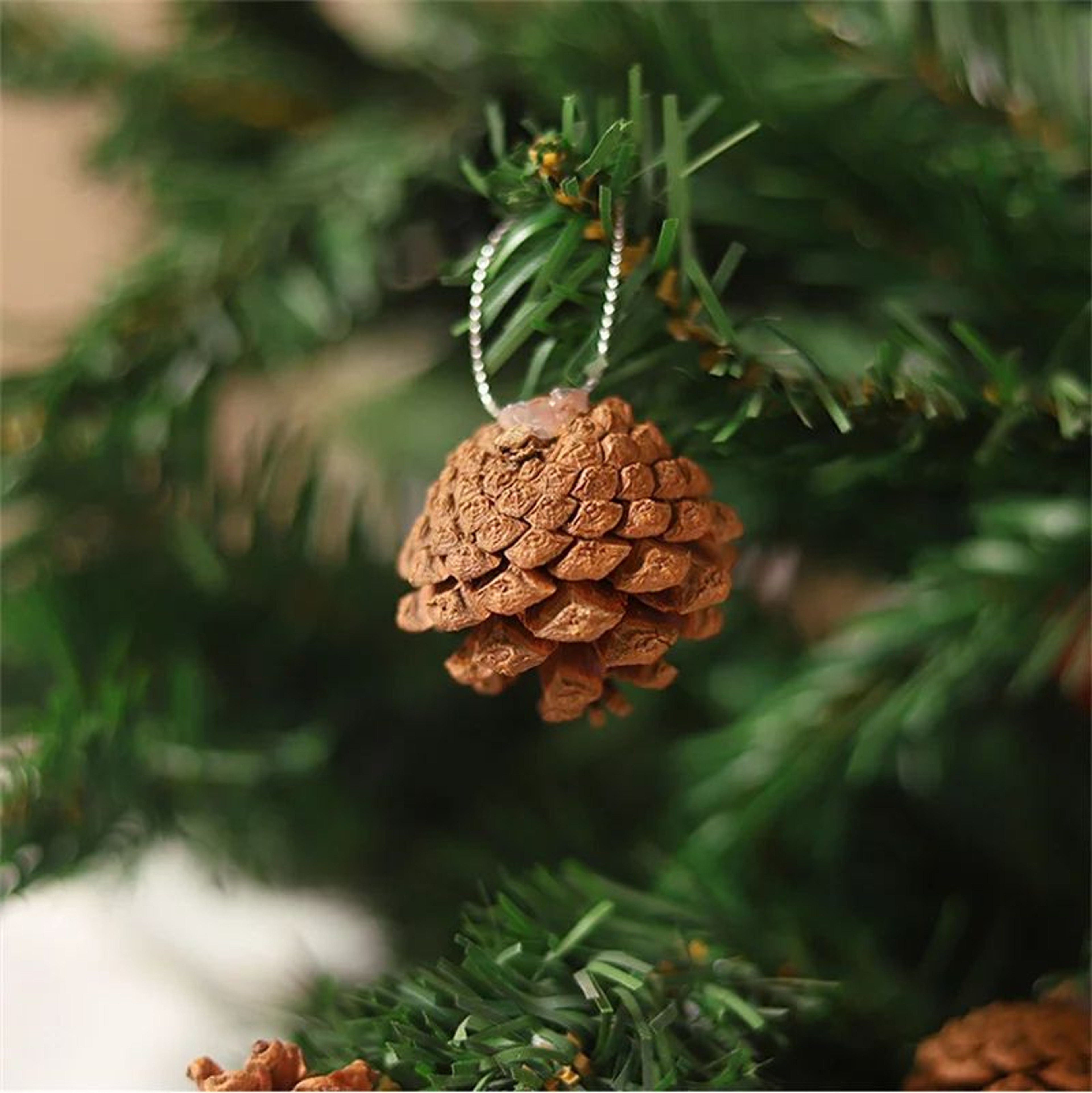Mini Pinecone Christmas Tree Ornaments Set 6pcs 4