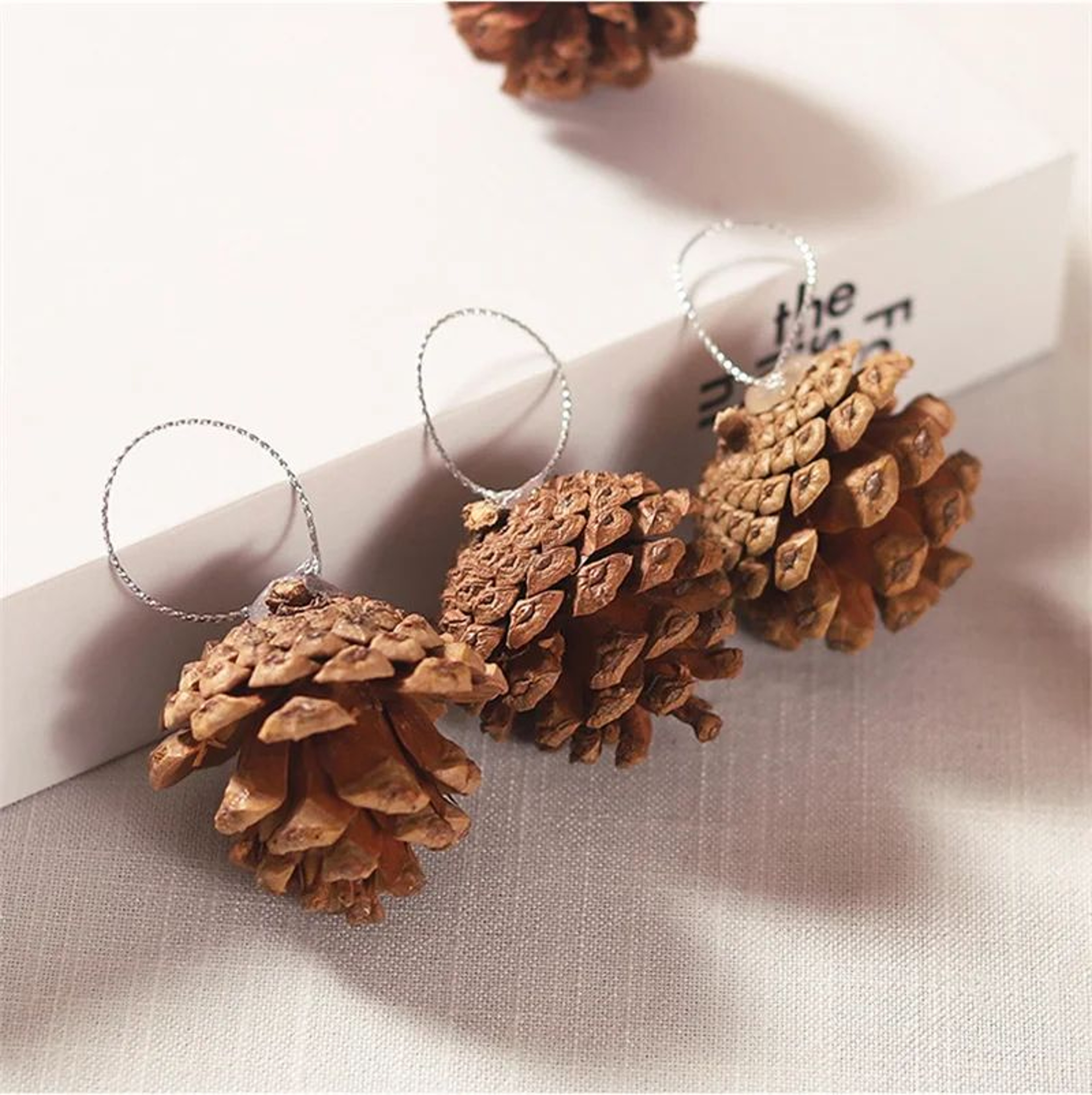 Mini Pinecone Christmas Tree Ornaments Set 6pcs 6