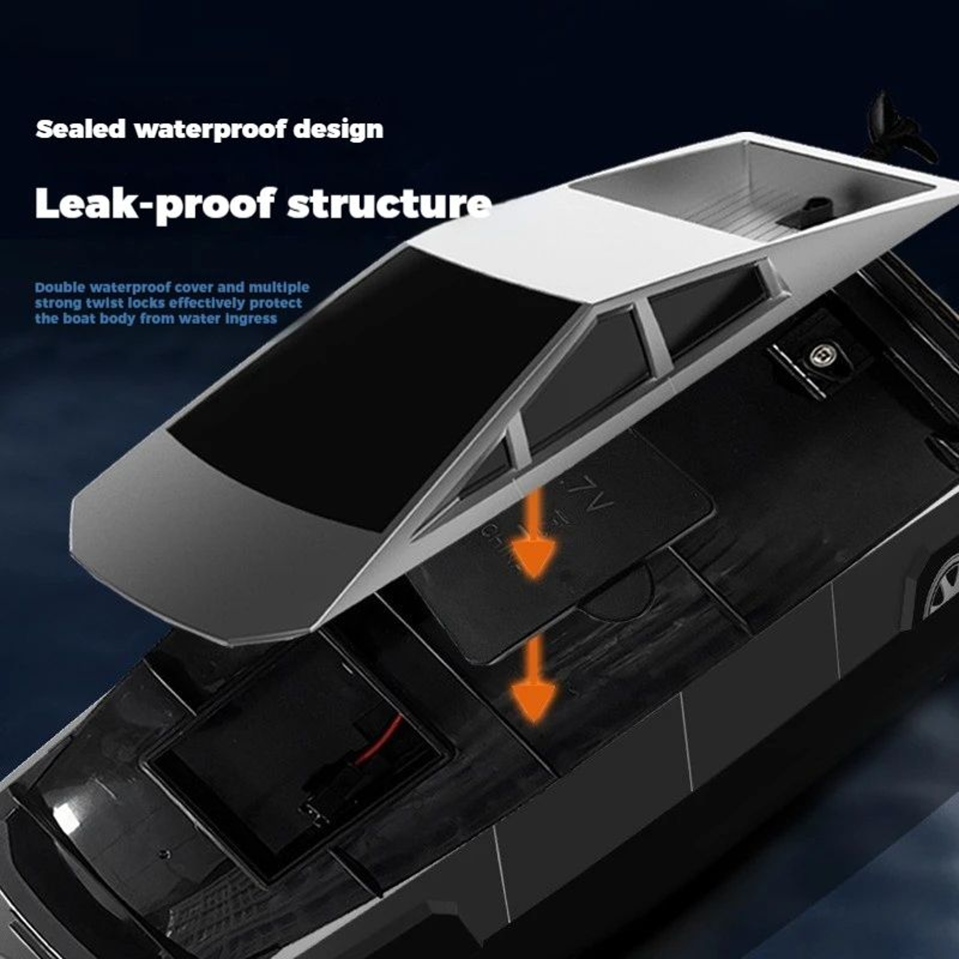 Cyberpunk High Speed RC Racing Boat With Dual Motor And Waterproof Remote 3