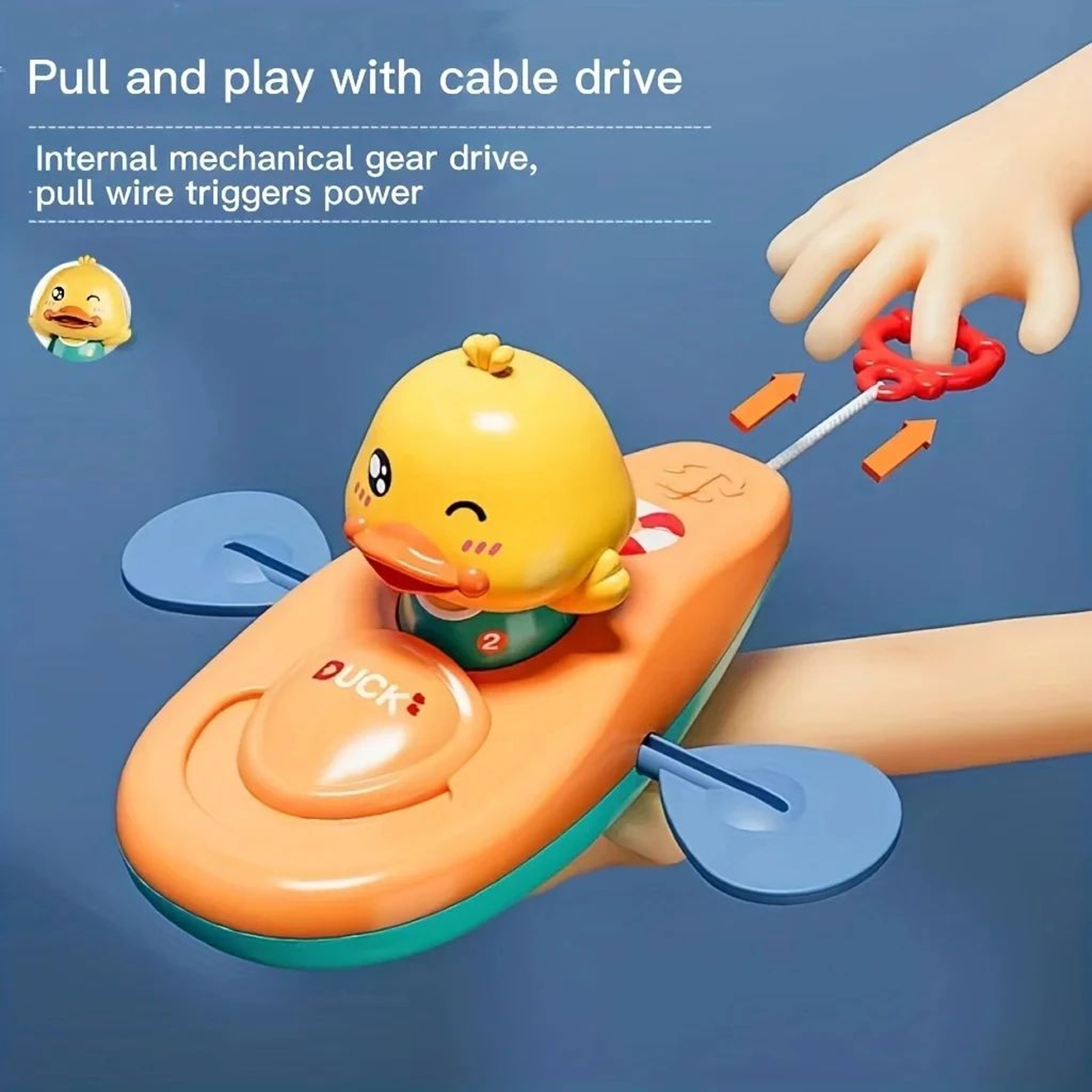 Little Yellow Duck Kayak Bath Toy For Pool And Bathroom Play 0