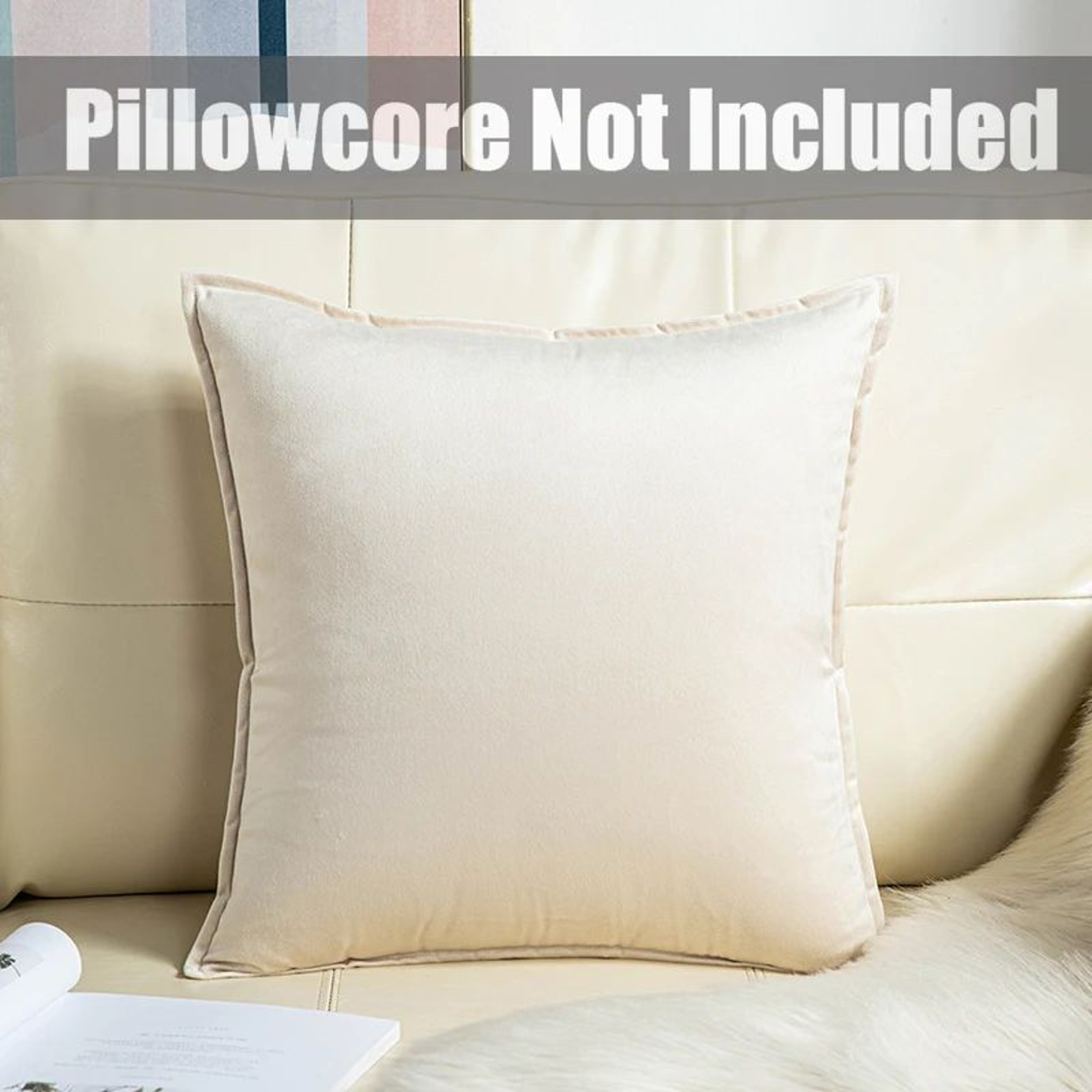 Super Soft Velvet Cushion Cover Solid Color Decorative Pillow Cover 13