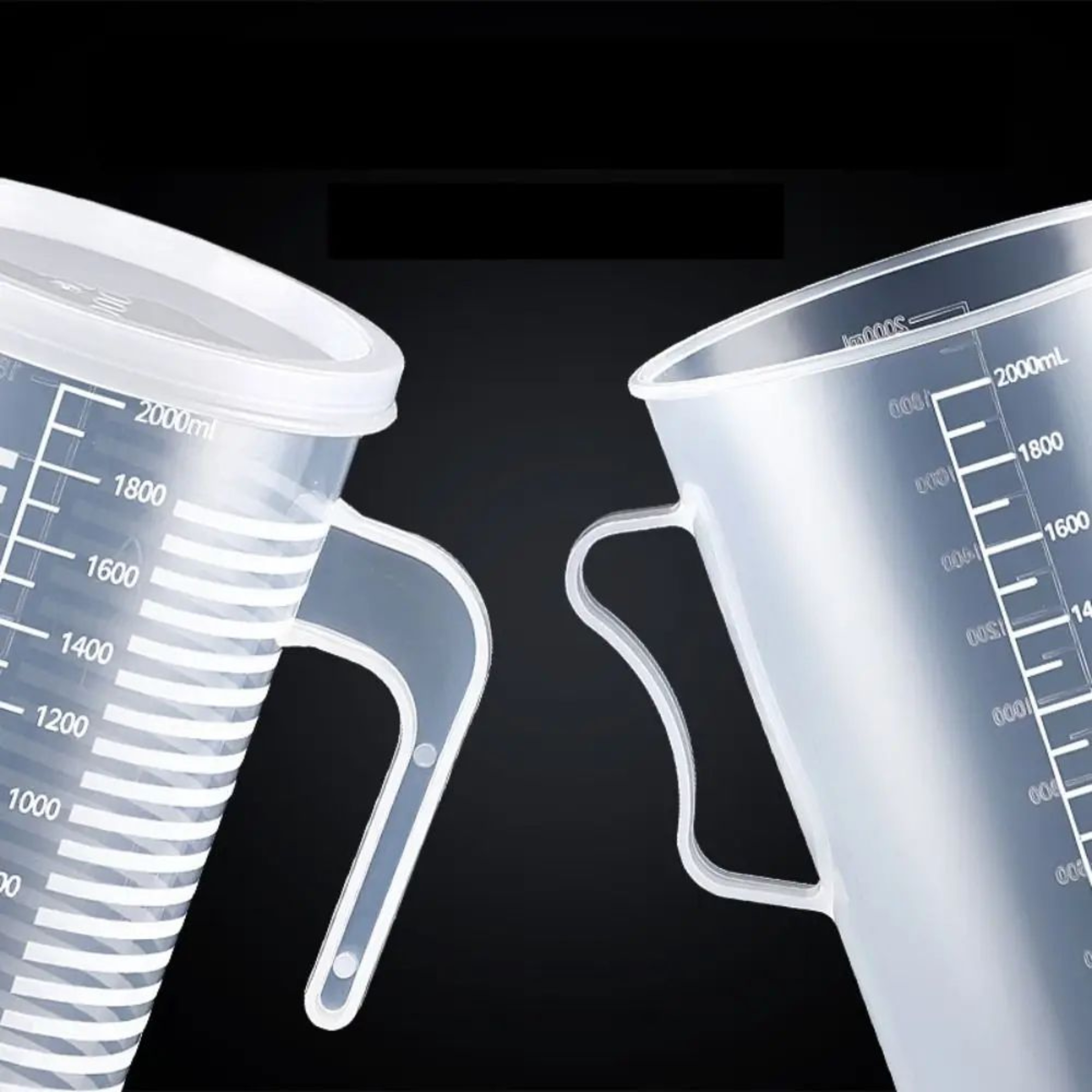 Clear Graduated Plastic Measuring Cup With Lid Large Mixing Beaker 6