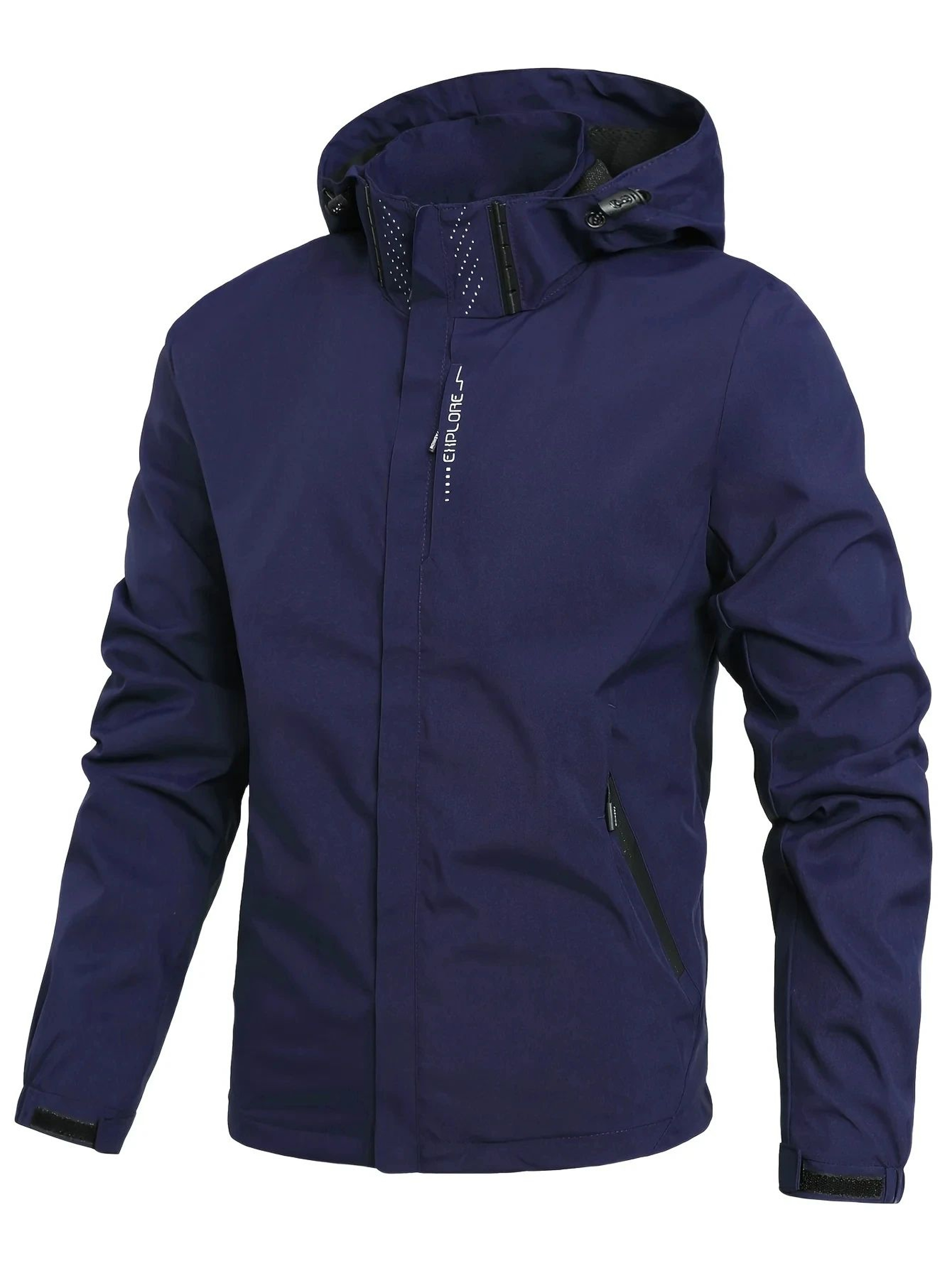 Mens Waterproof Hooded Rain Jacket Lightweight Windproof Hiking Coat 4