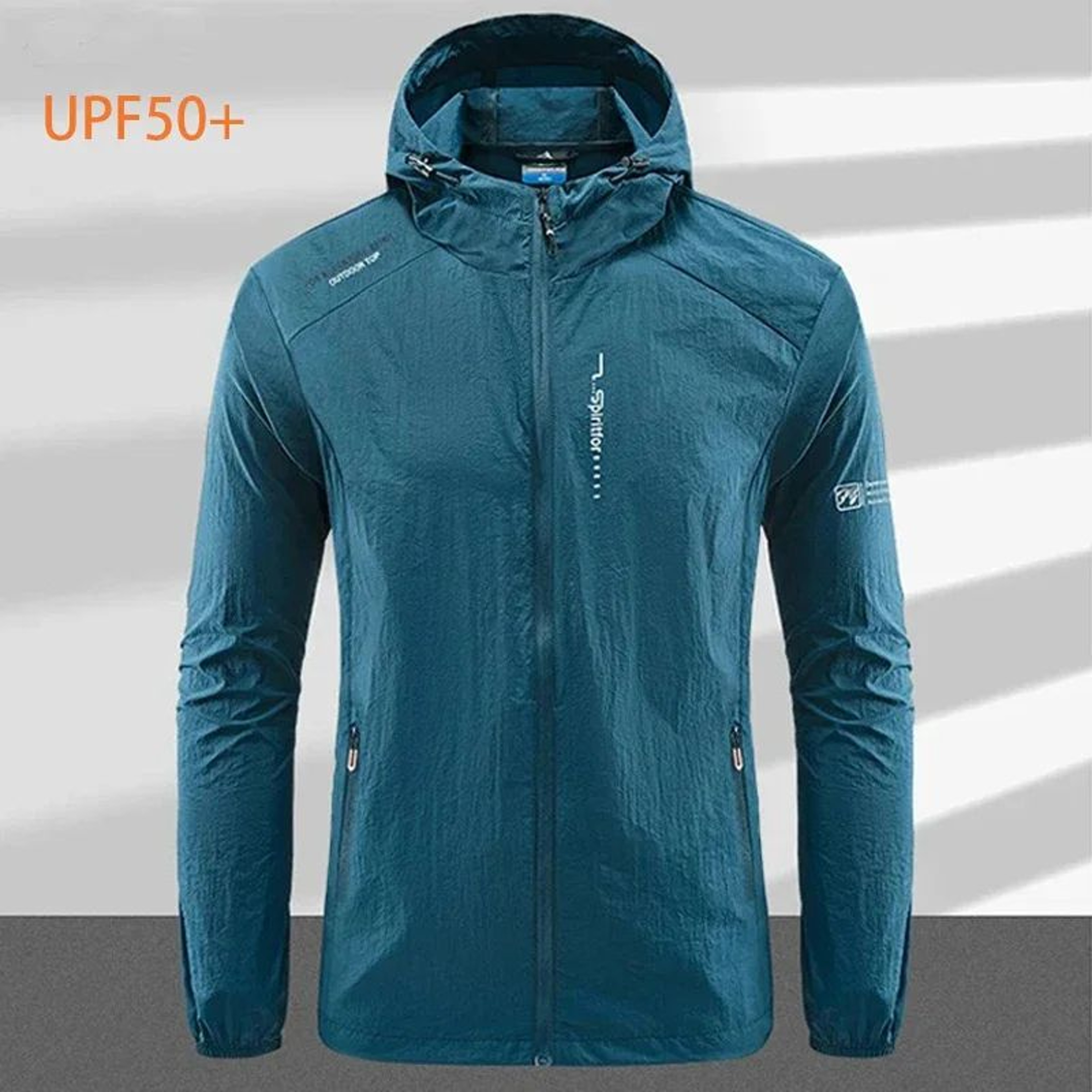 Mens UPF 50 UV Protection Windbreaker Lightweight Hooded Sun Jacket 0