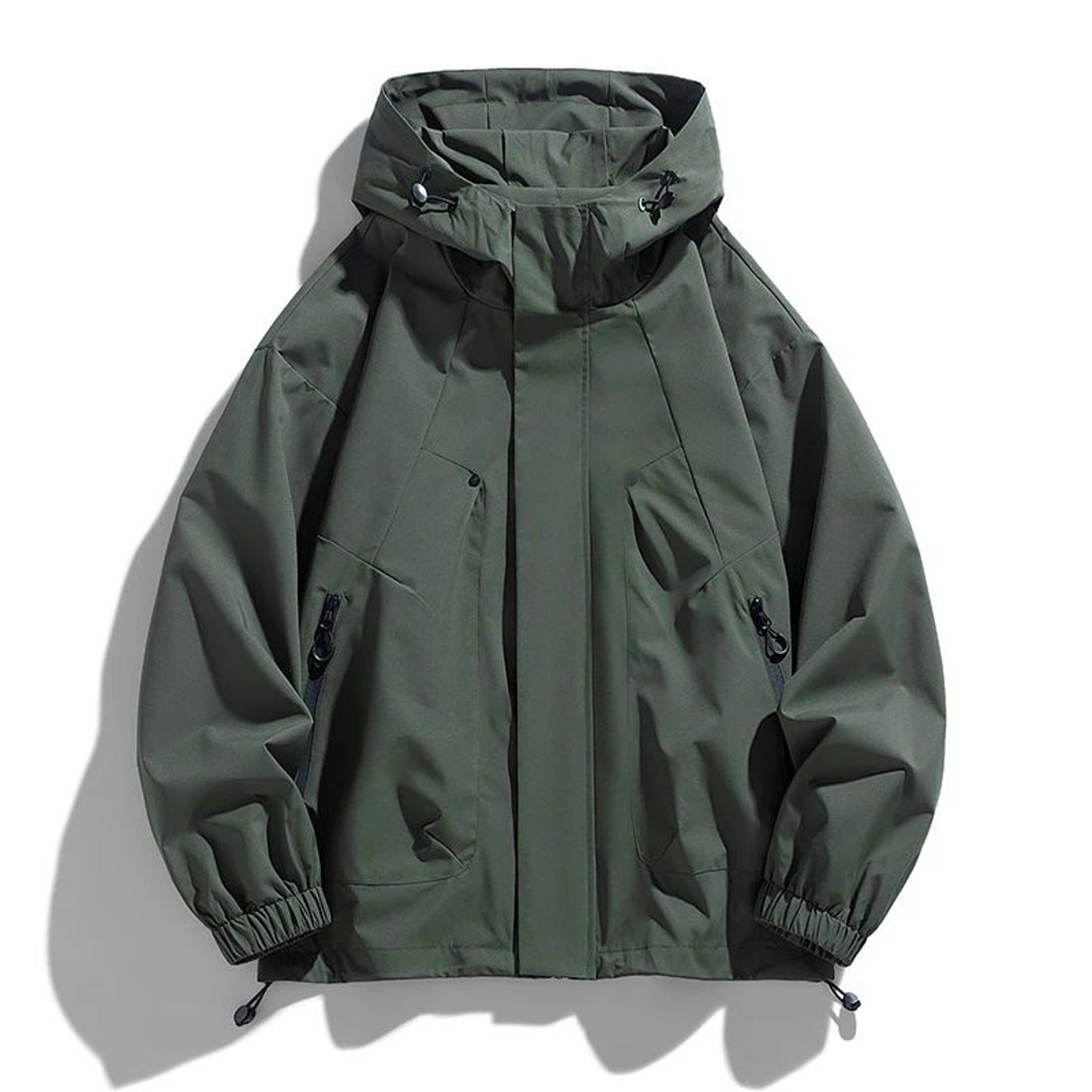 Mens Oversized Hooded Windbreaker Waterproof Trench Jacket 6XL8XL 9