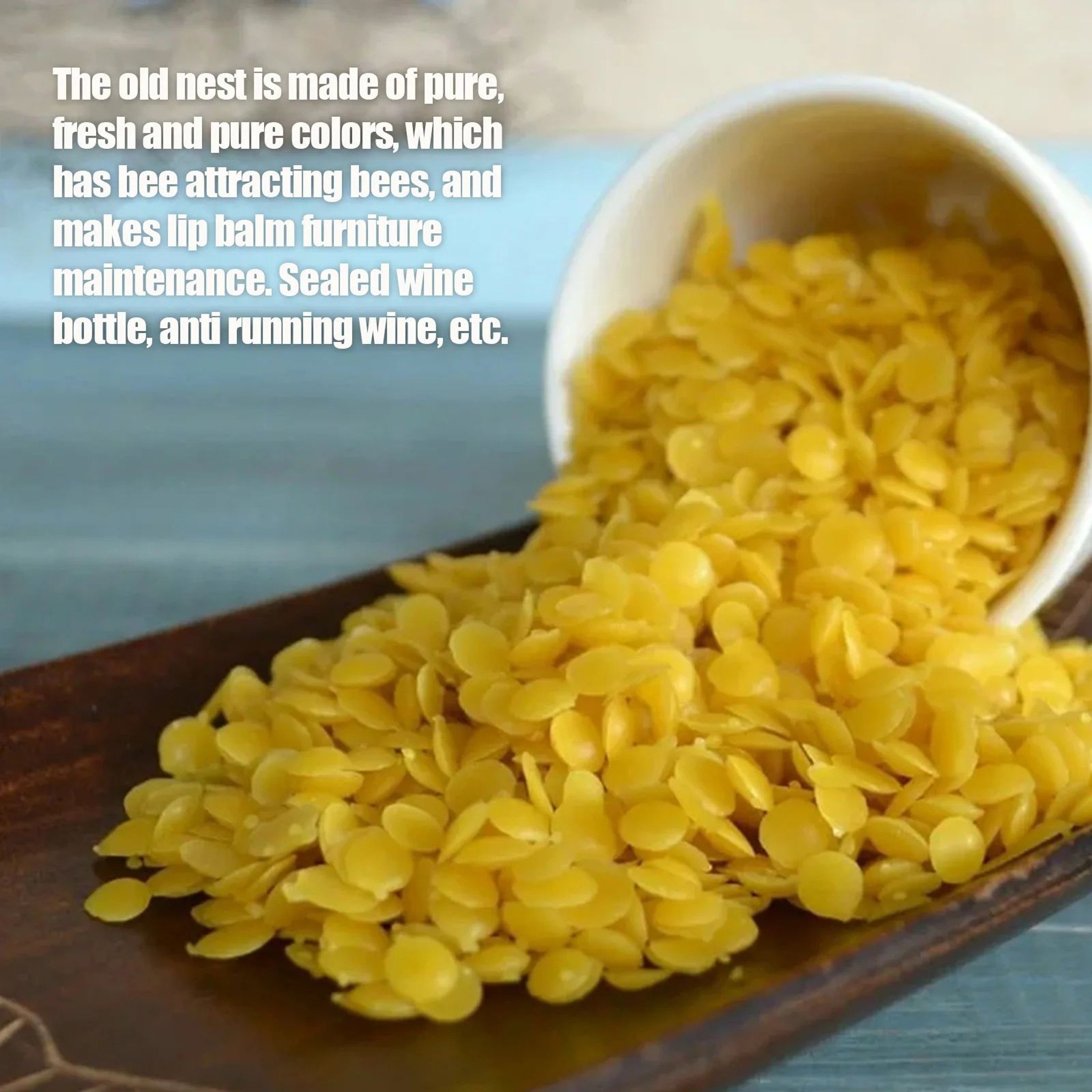 Natural Granular Beeswax Pellets DIY Craft And Furniture Polish Material 1