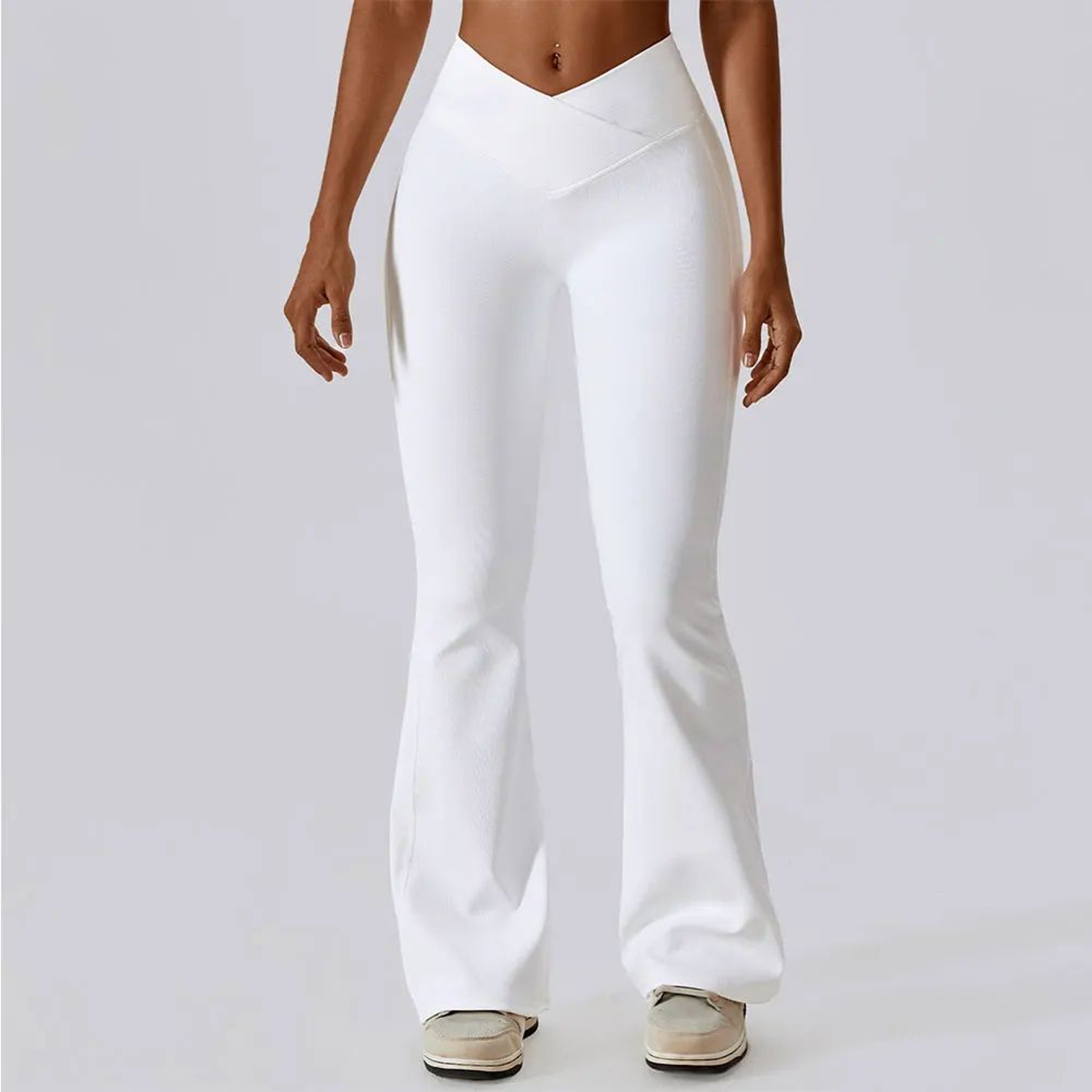 Womens High Waist Flared Yoga Fitness Leggings 0