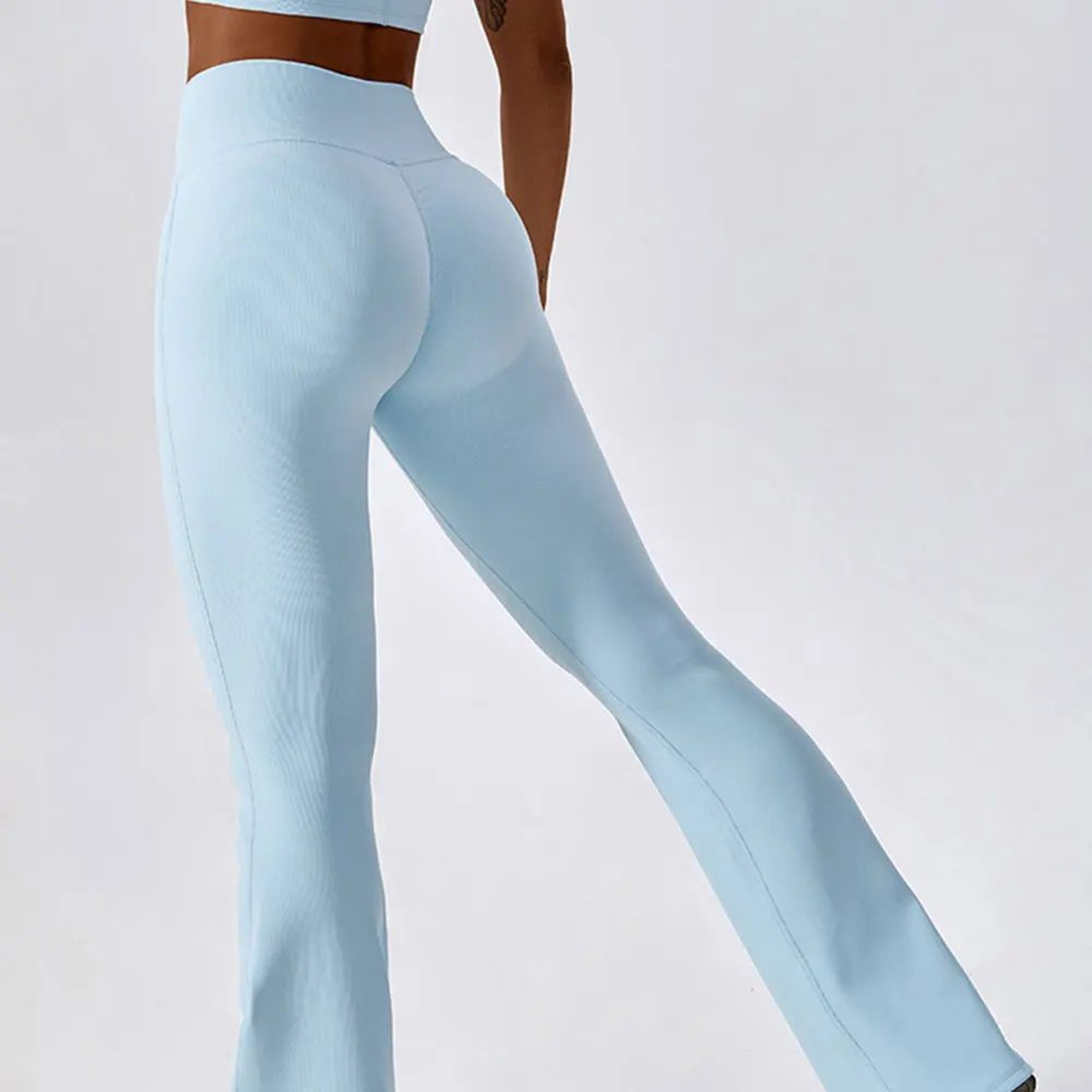 Womens High Waist Flared Yoga Fitness Leggings 6