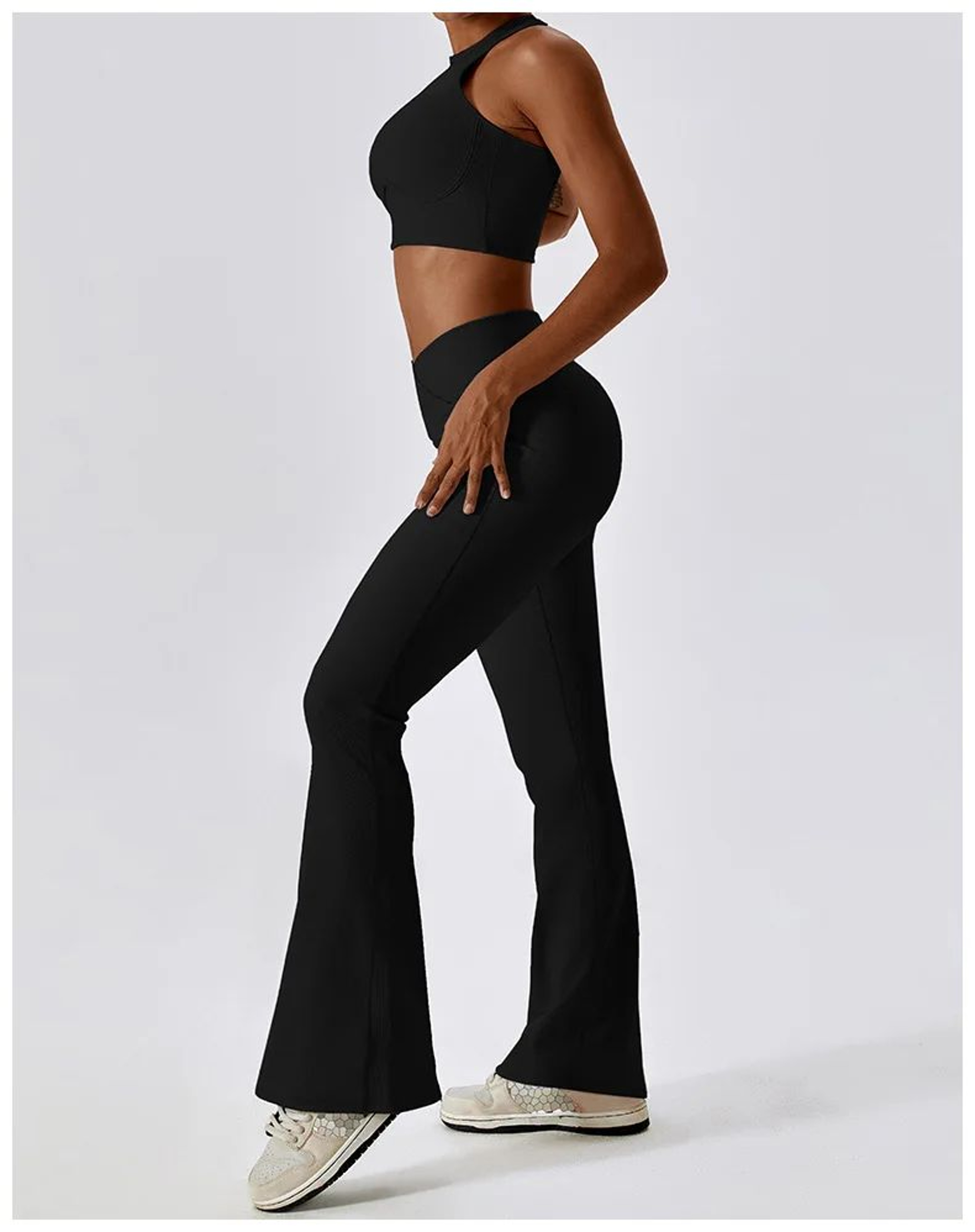 Womens High Waist Flared Yoga Fitness Leggings 15