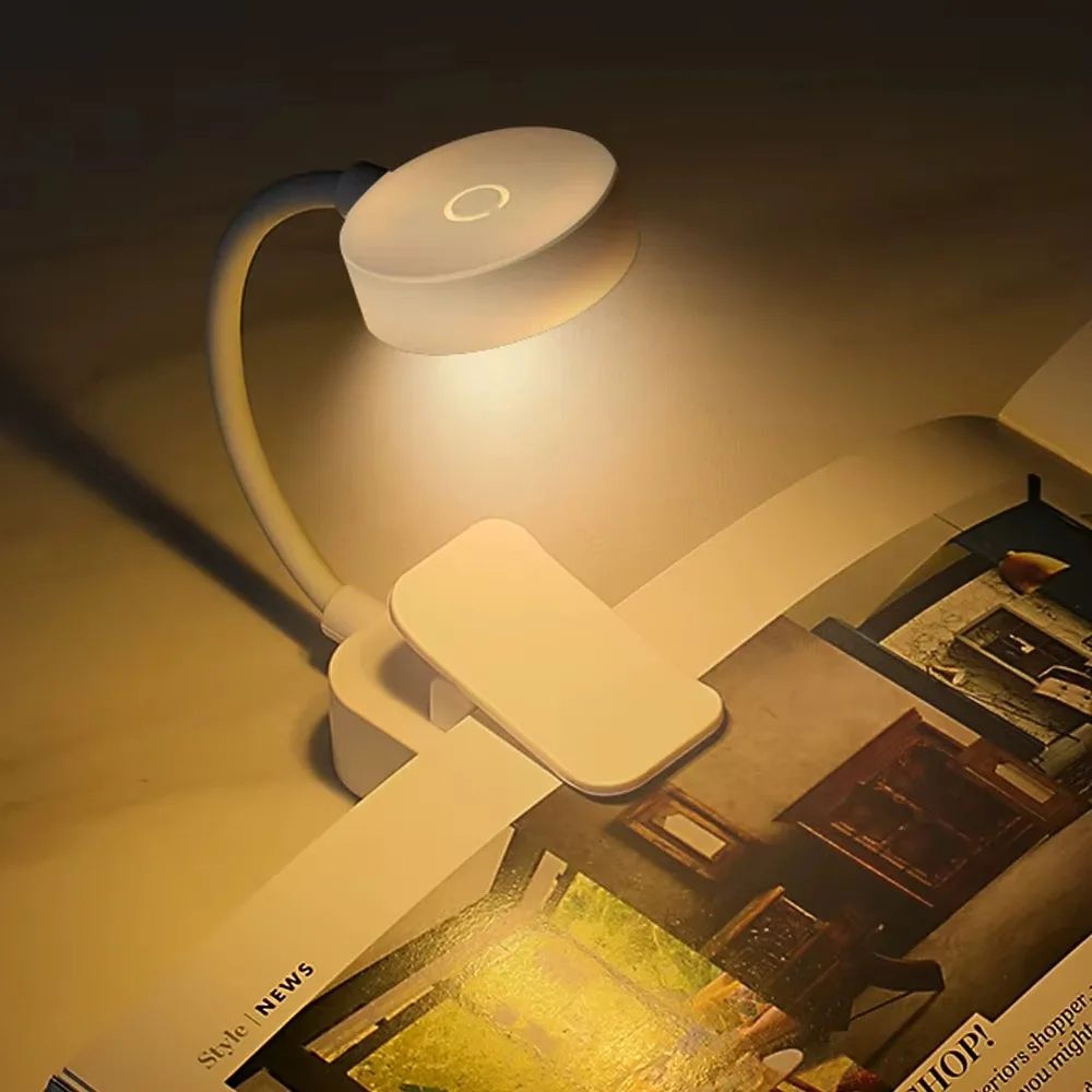 Mini LED Clip On Reading Book Light 0