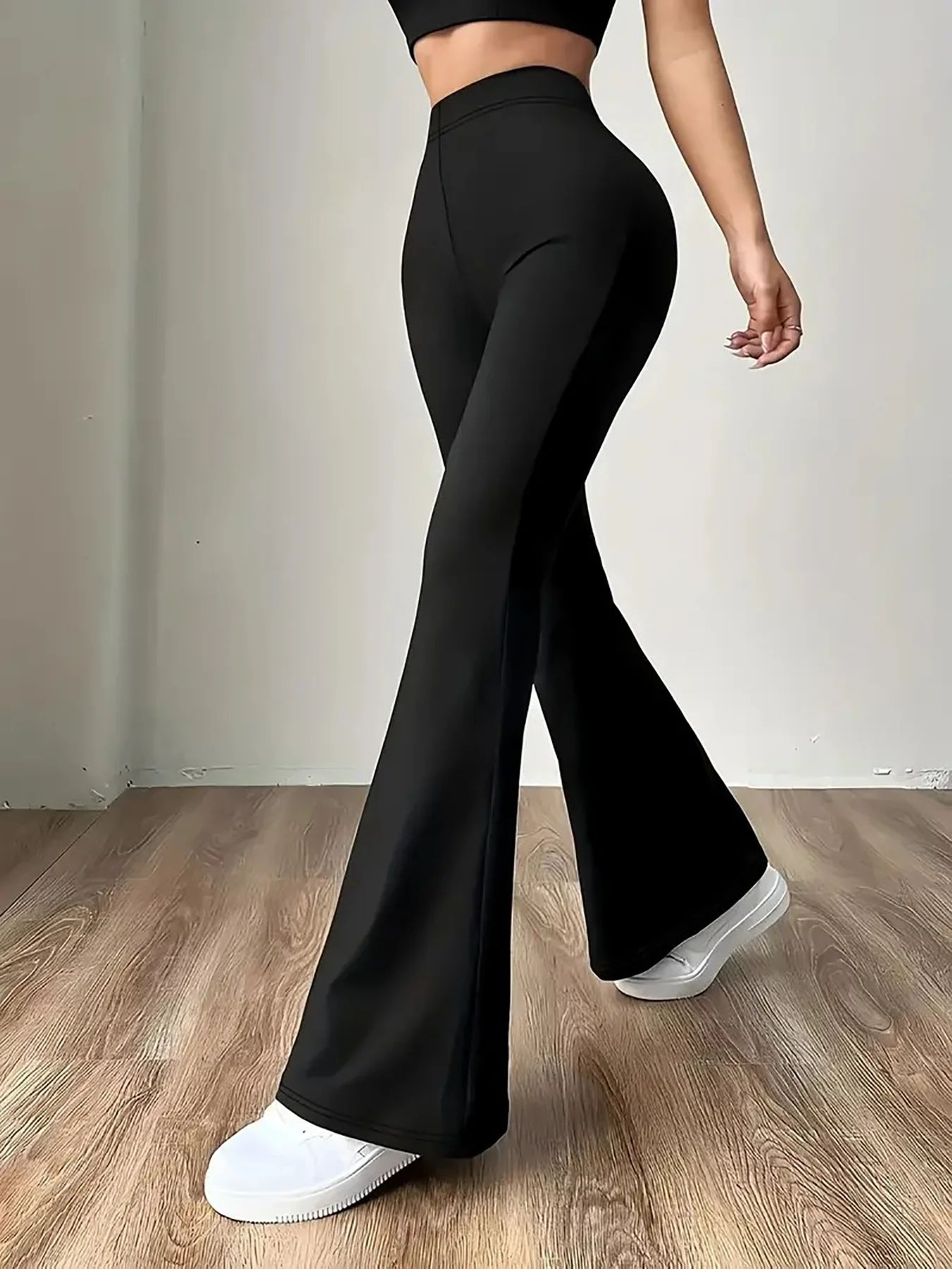 High Waist Bootcut Yoga Leggings Tummy Control Workout Pants 1