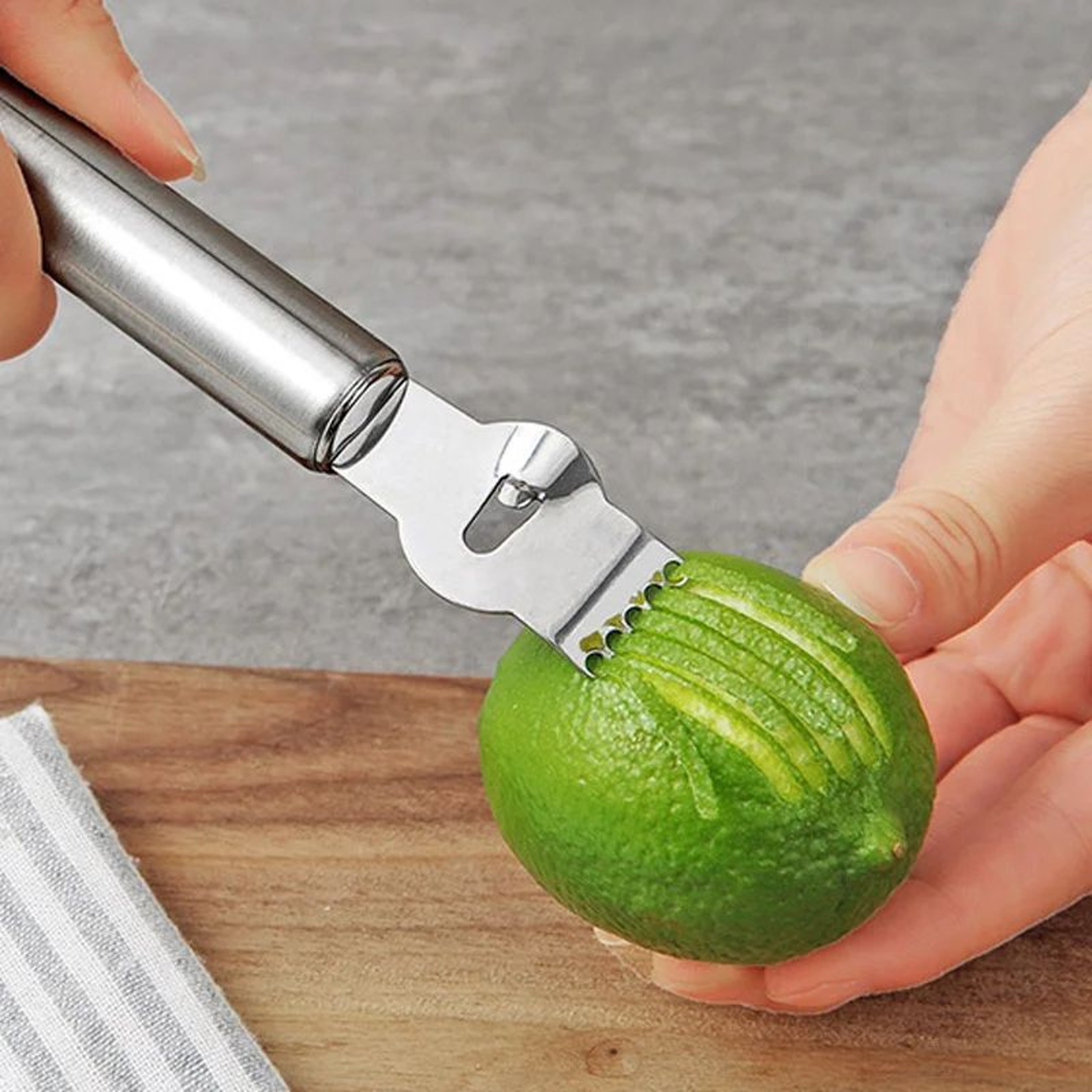Stainless Steel Lemon Zester Grater Kitchen Peeler Tool 2