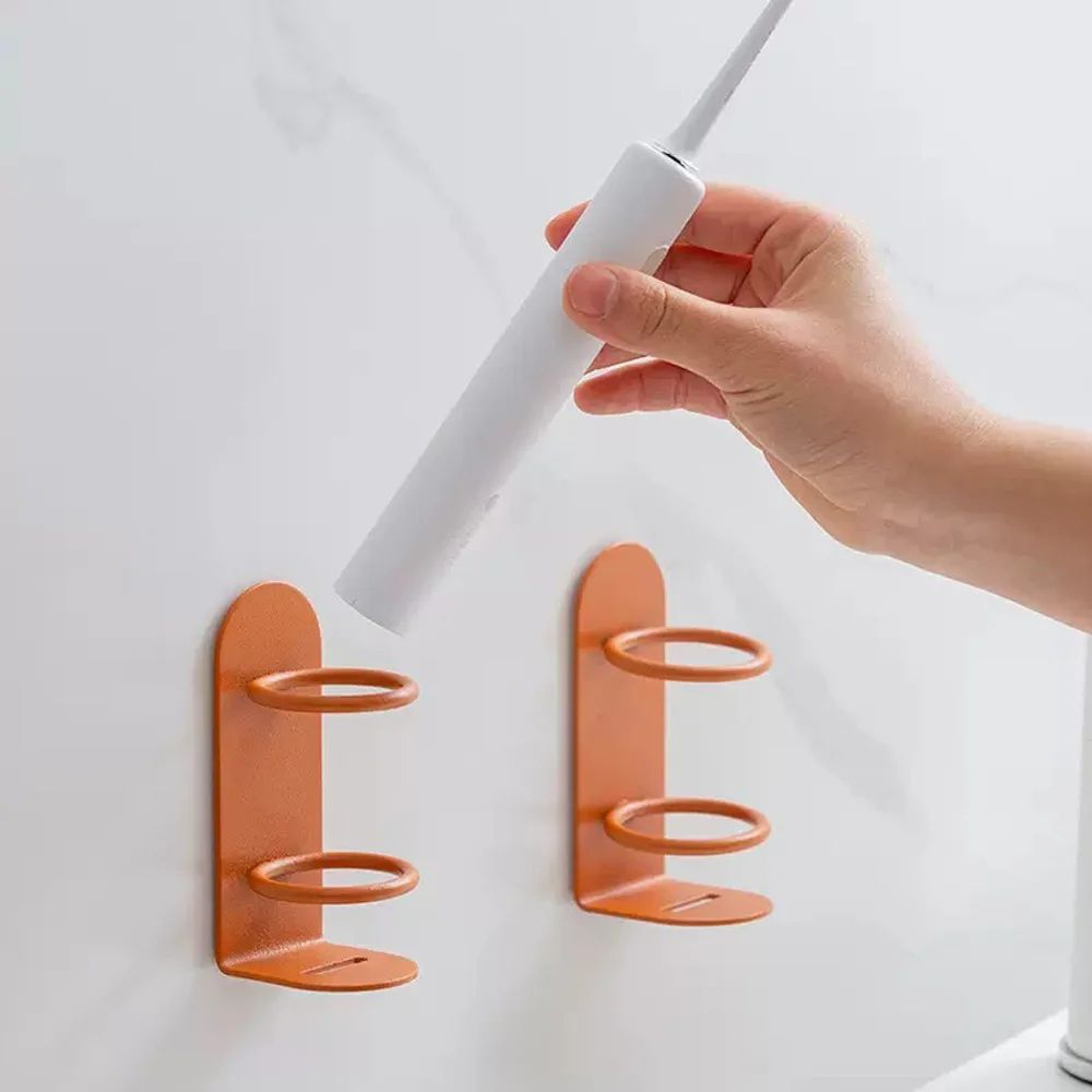Wall Mounted Metal Toothbrush Holder No Drill Bathroom Rack 4