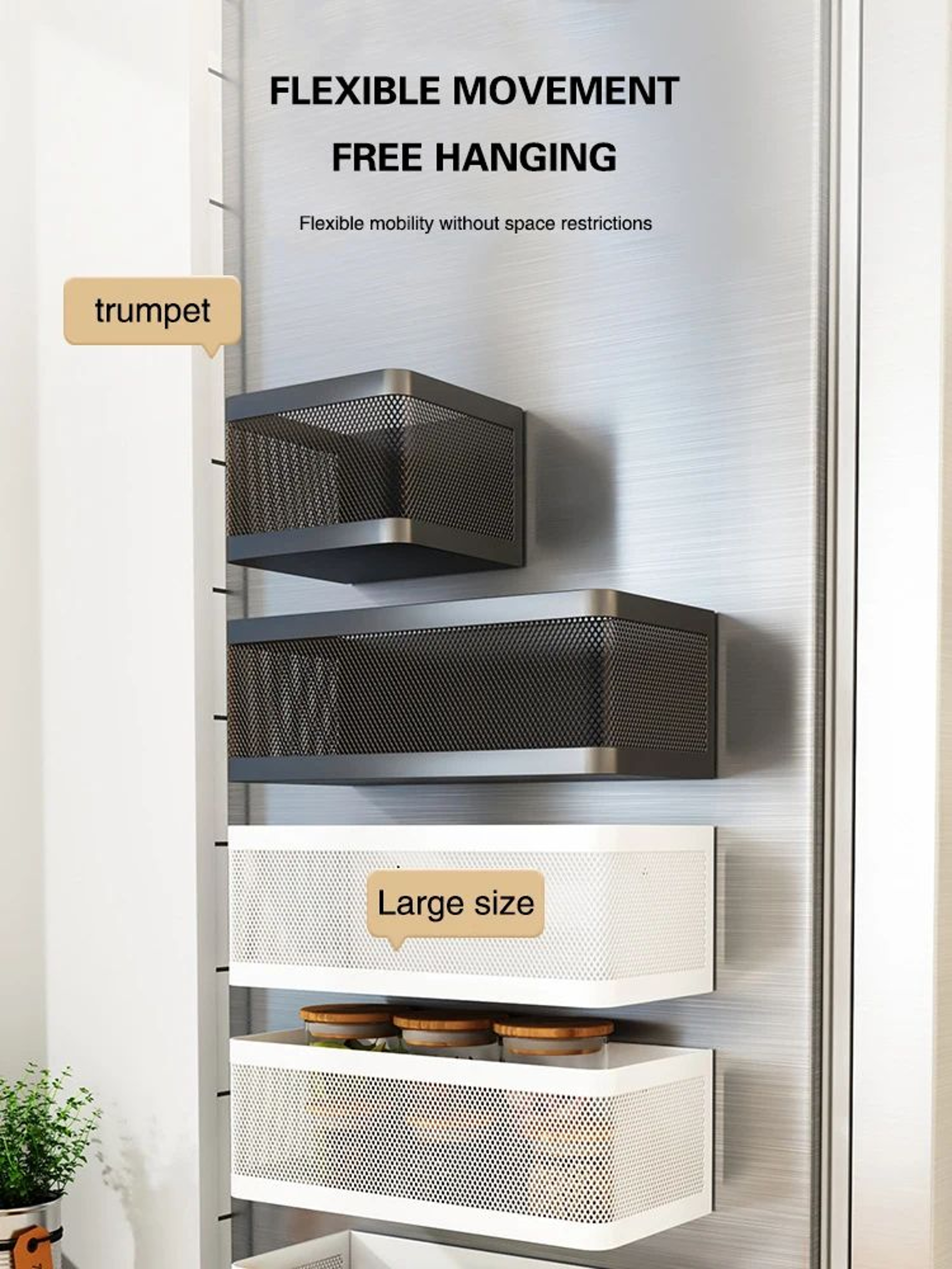 Magnetic Refrigerator Side Storage Rack Kitchen Organizer 7