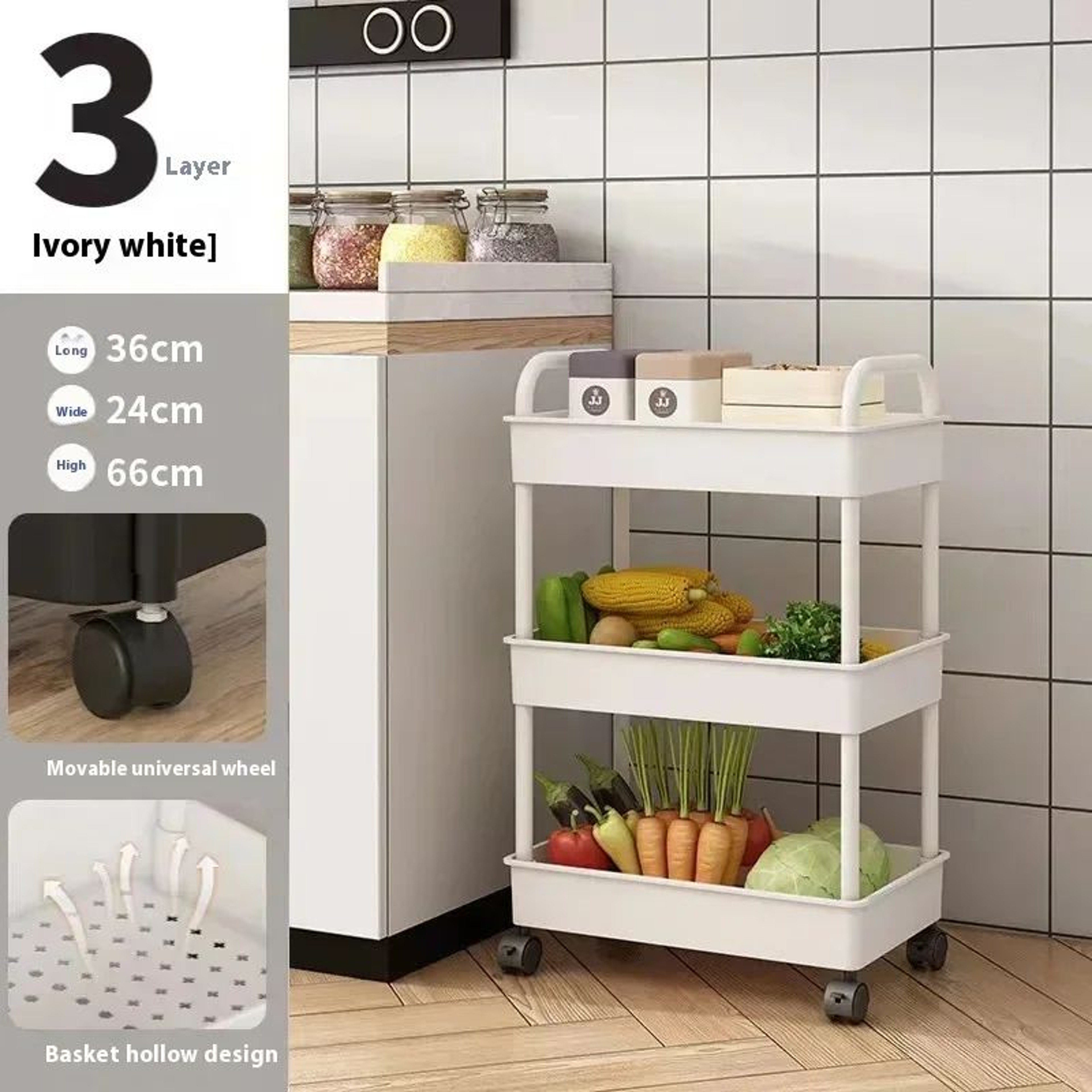 35 Layer Rolling Storage Trolley Cart With Wheels Organizer 10