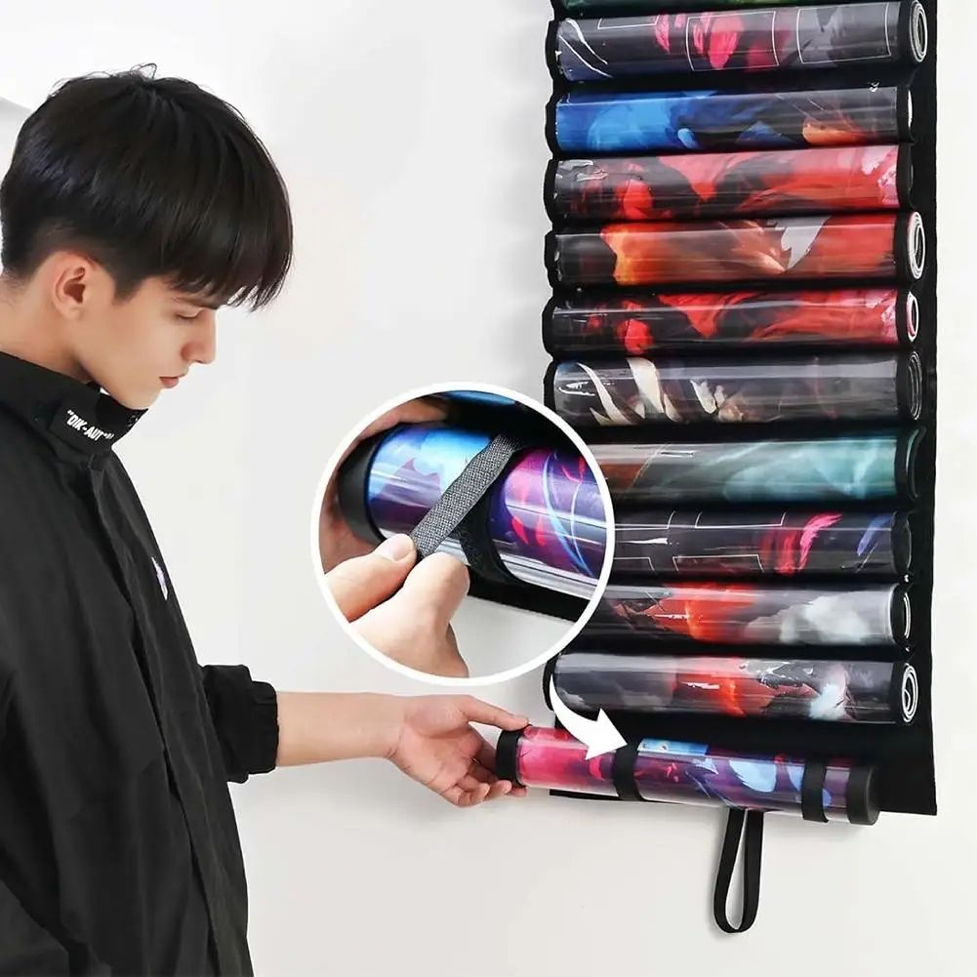 Playmat Storage Bag Hanging Organizer With Hooks 0