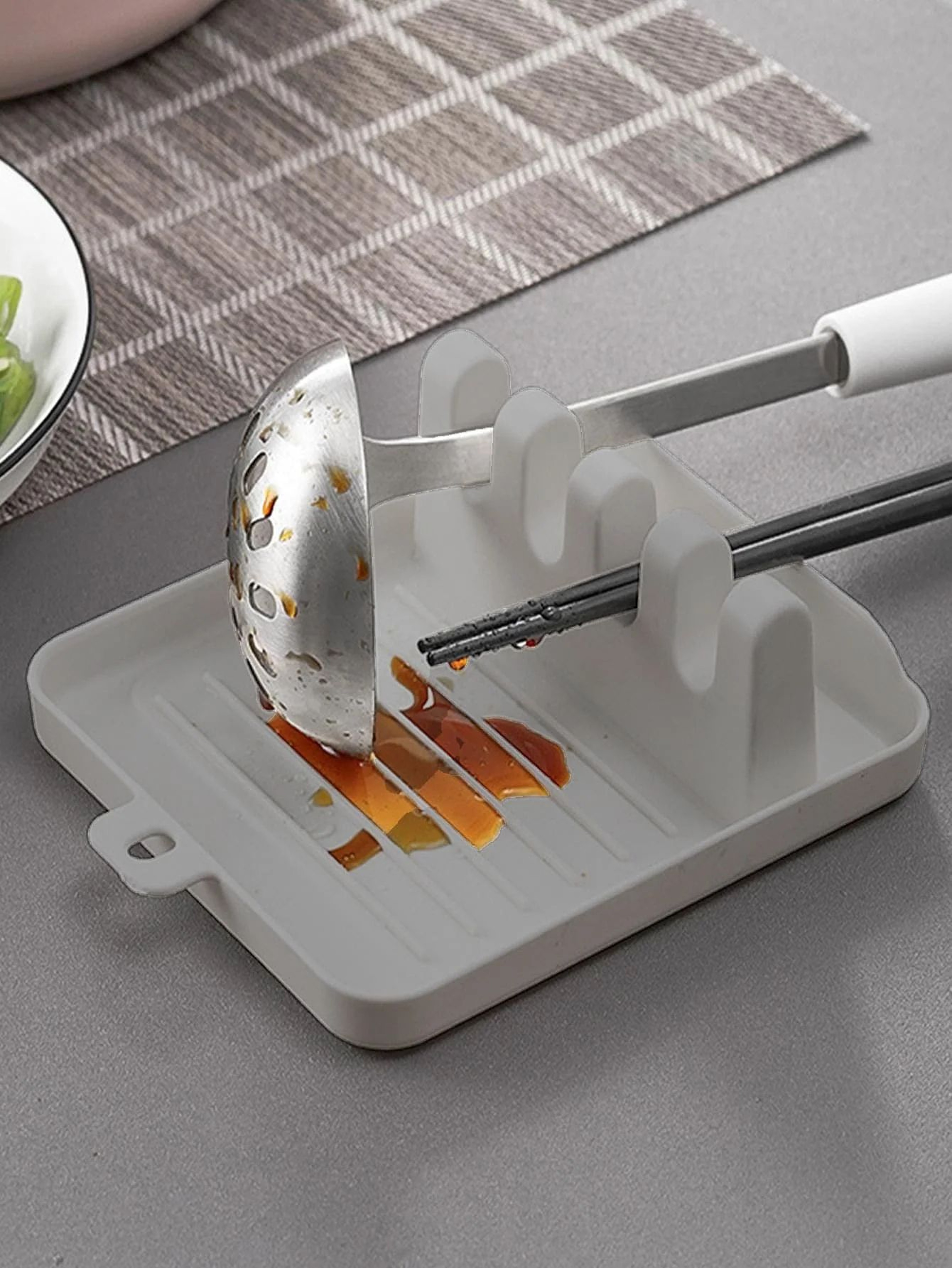 Kitchen Utensil Drainer Rack Spatula Spoon Holder 0
