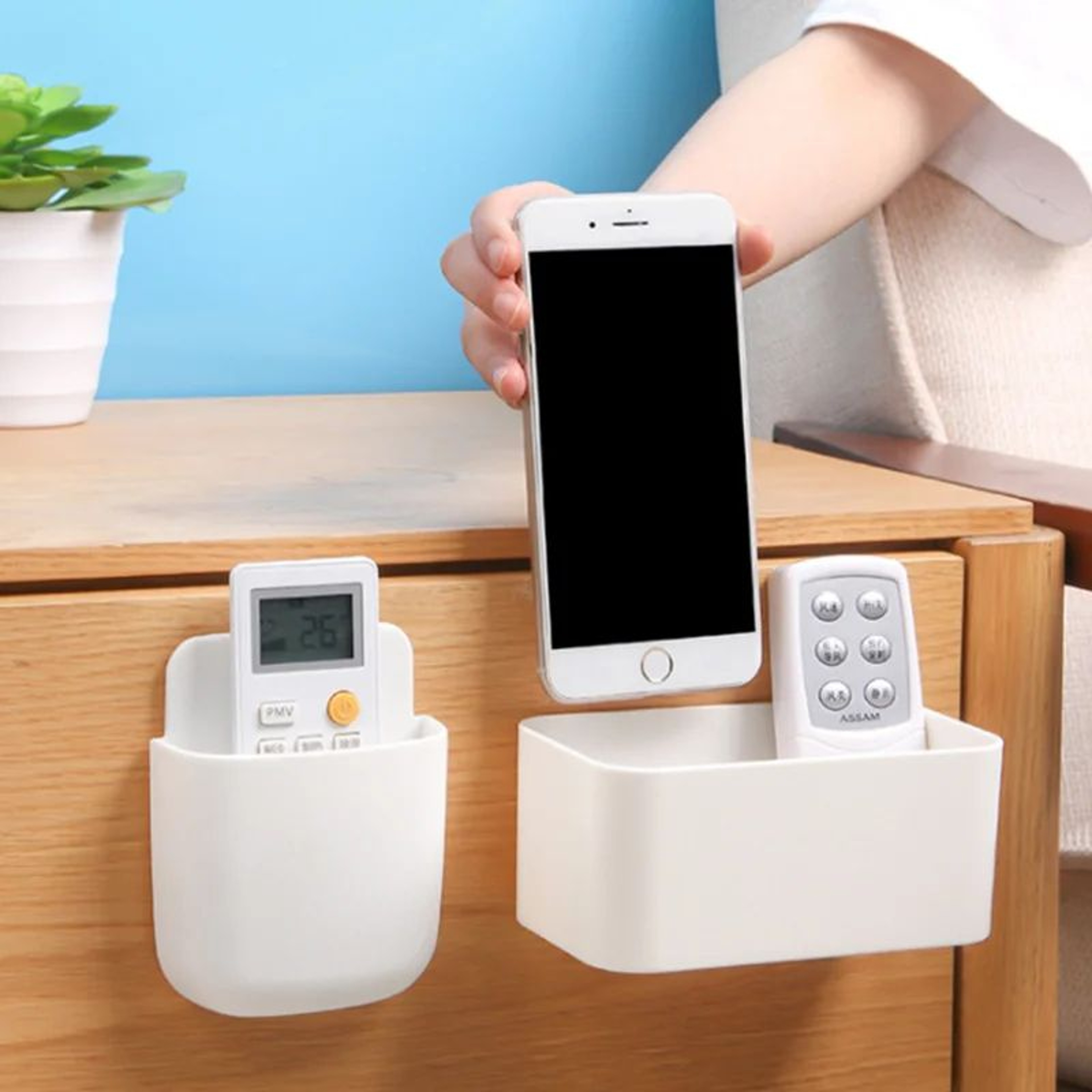 Wall Mounted Cosmetic Storage Box Adhesive Organizer 1