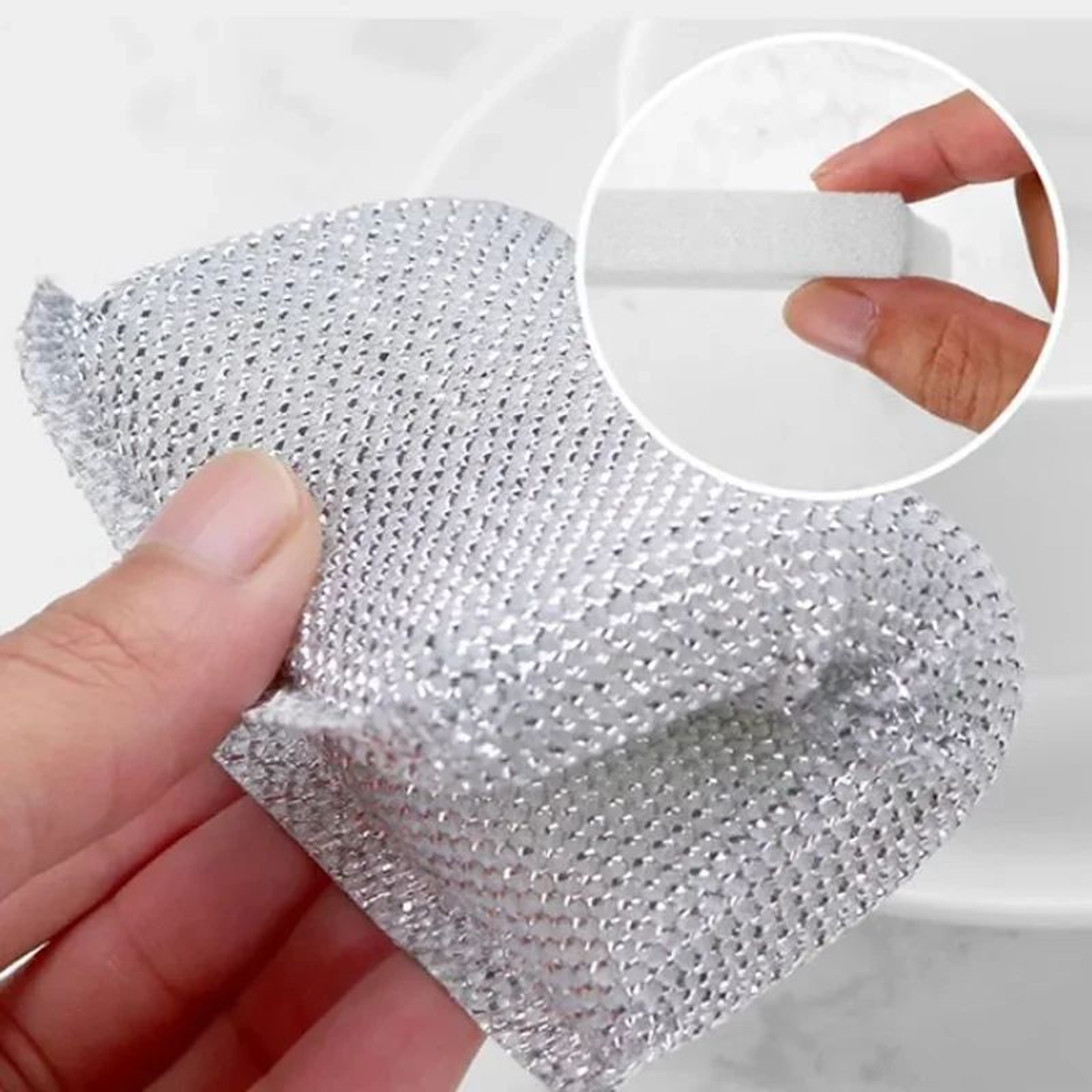 Kitchen Cleaning Sponge Set Scratch Free Dishwashing Pads 4