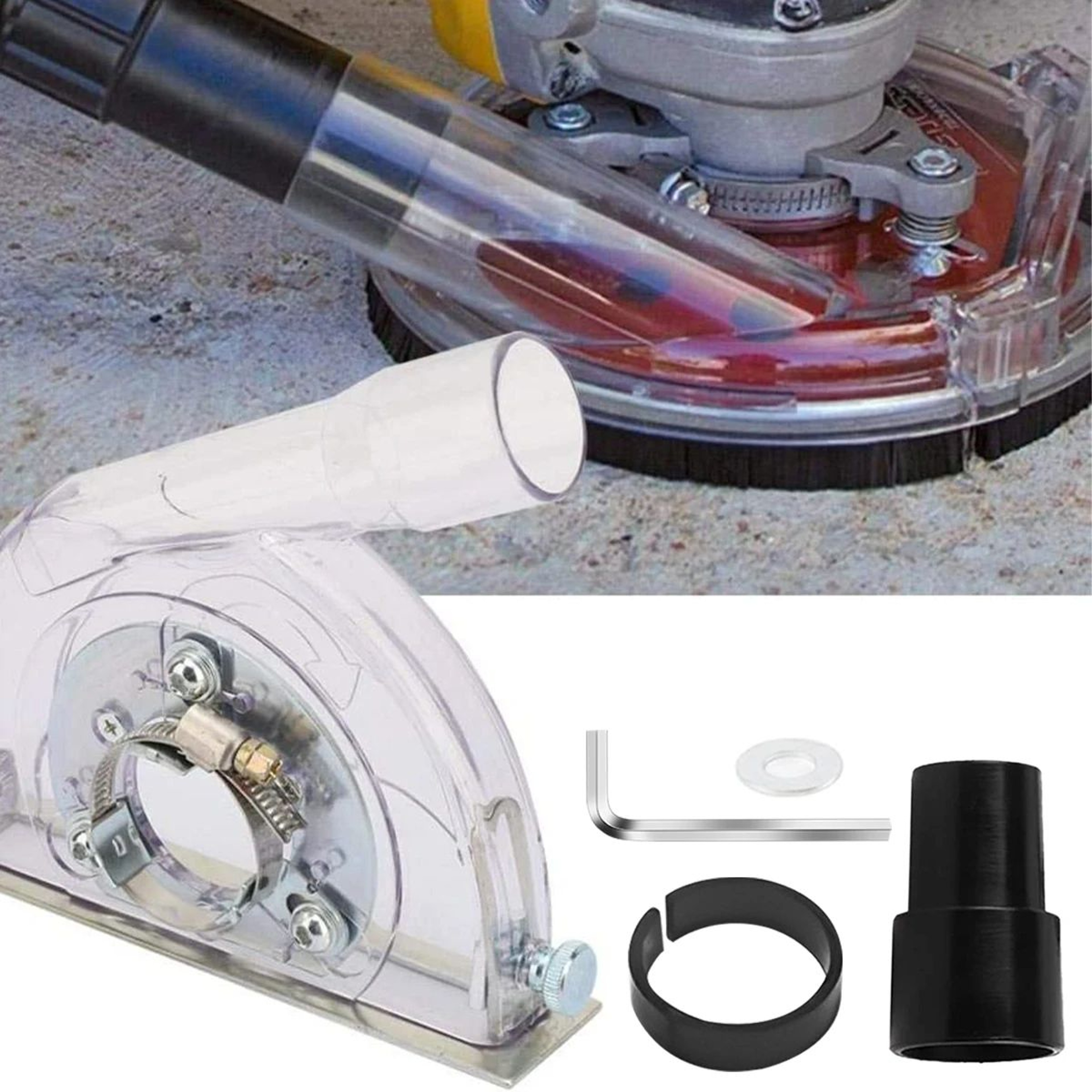Angle Grinder Dust Extractor Guard Cutting Shroud 100 125 150mm 0