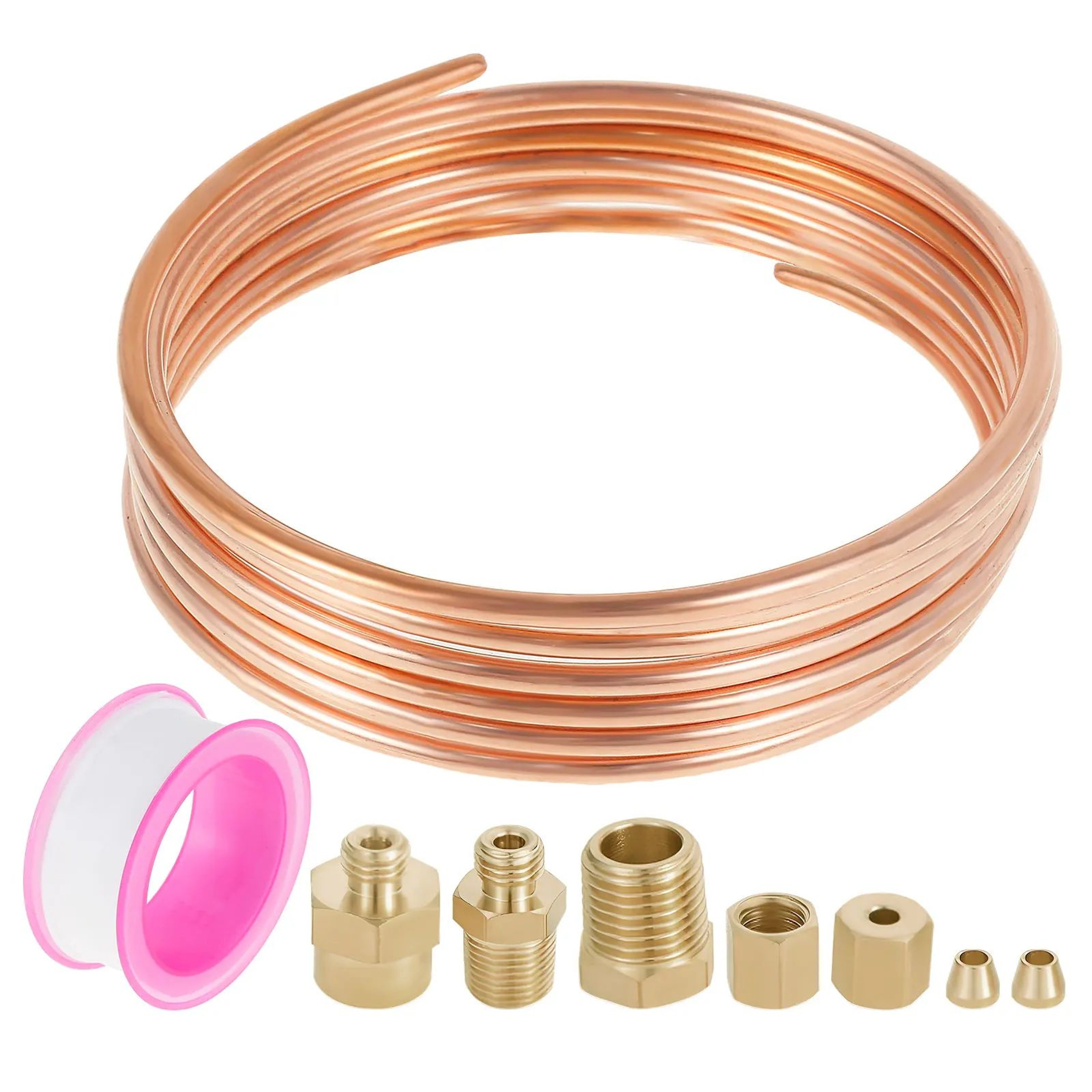 Oil Pressure Gauge Tubing Kit 72 Inch Copper Line Set 5
