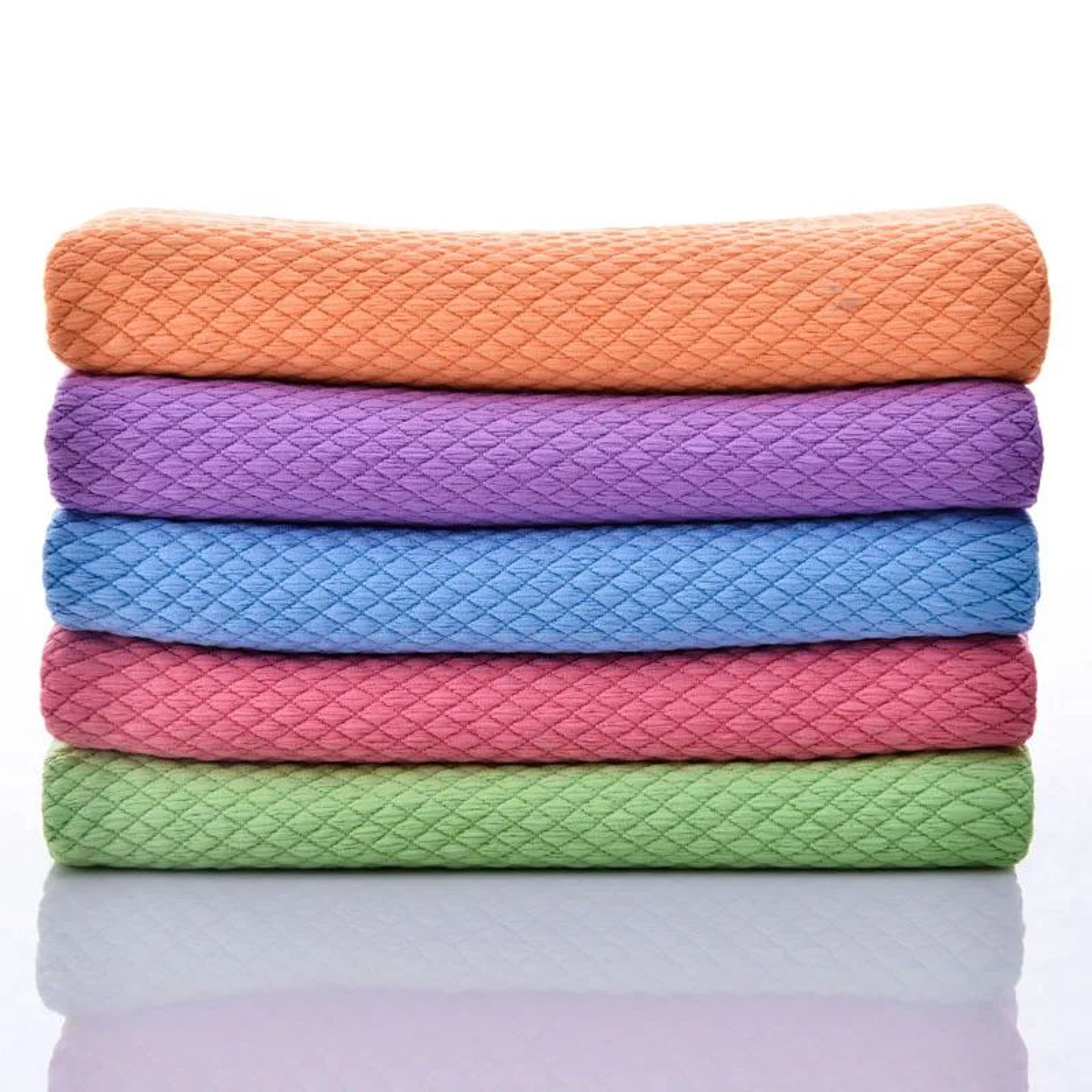 Microfiber Fish Scale Dish Towels Lint Free Super Absorbent Cloth 2