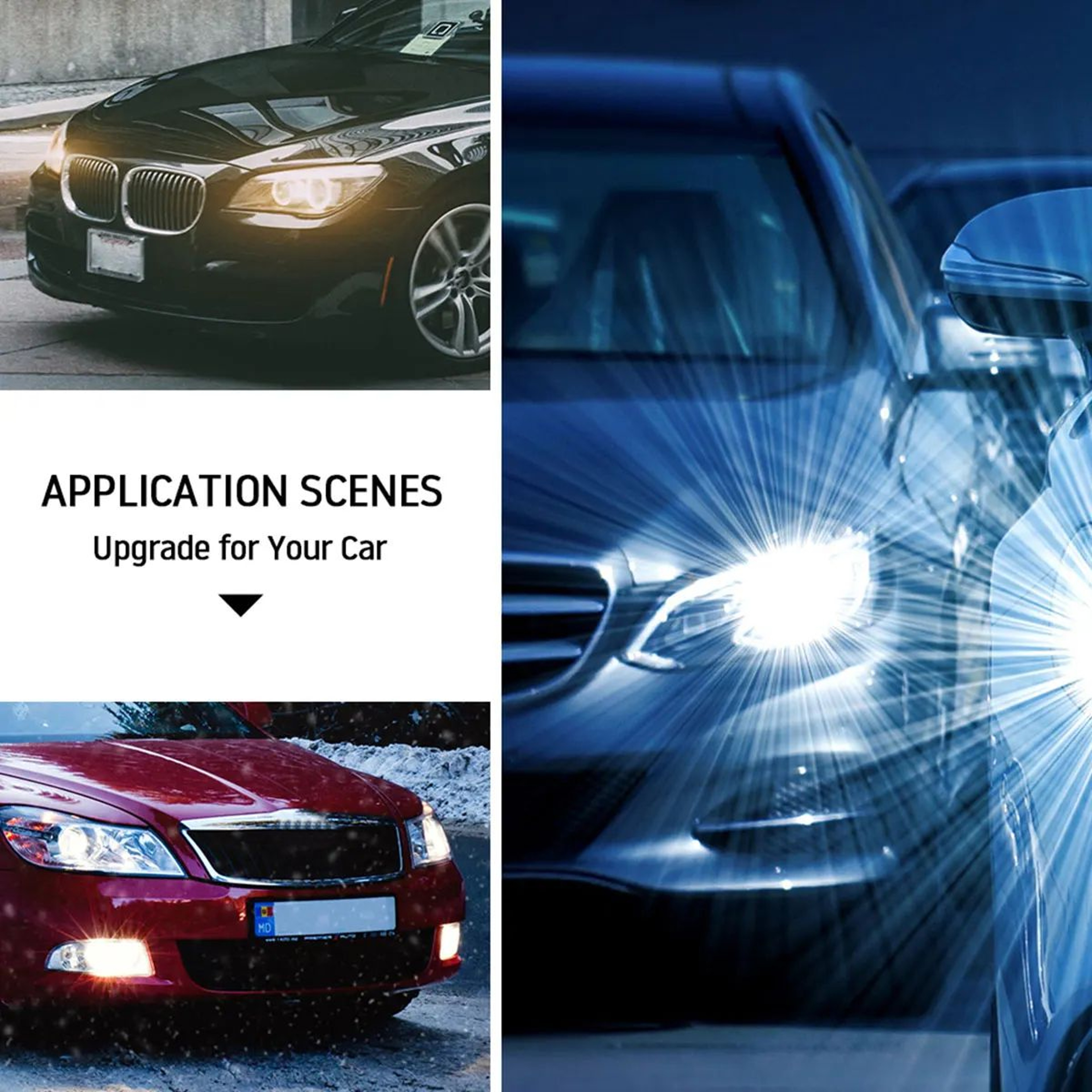 H7 Car Headlight Bulbs 100W Super Bright Fog Light Halogen LED 3
