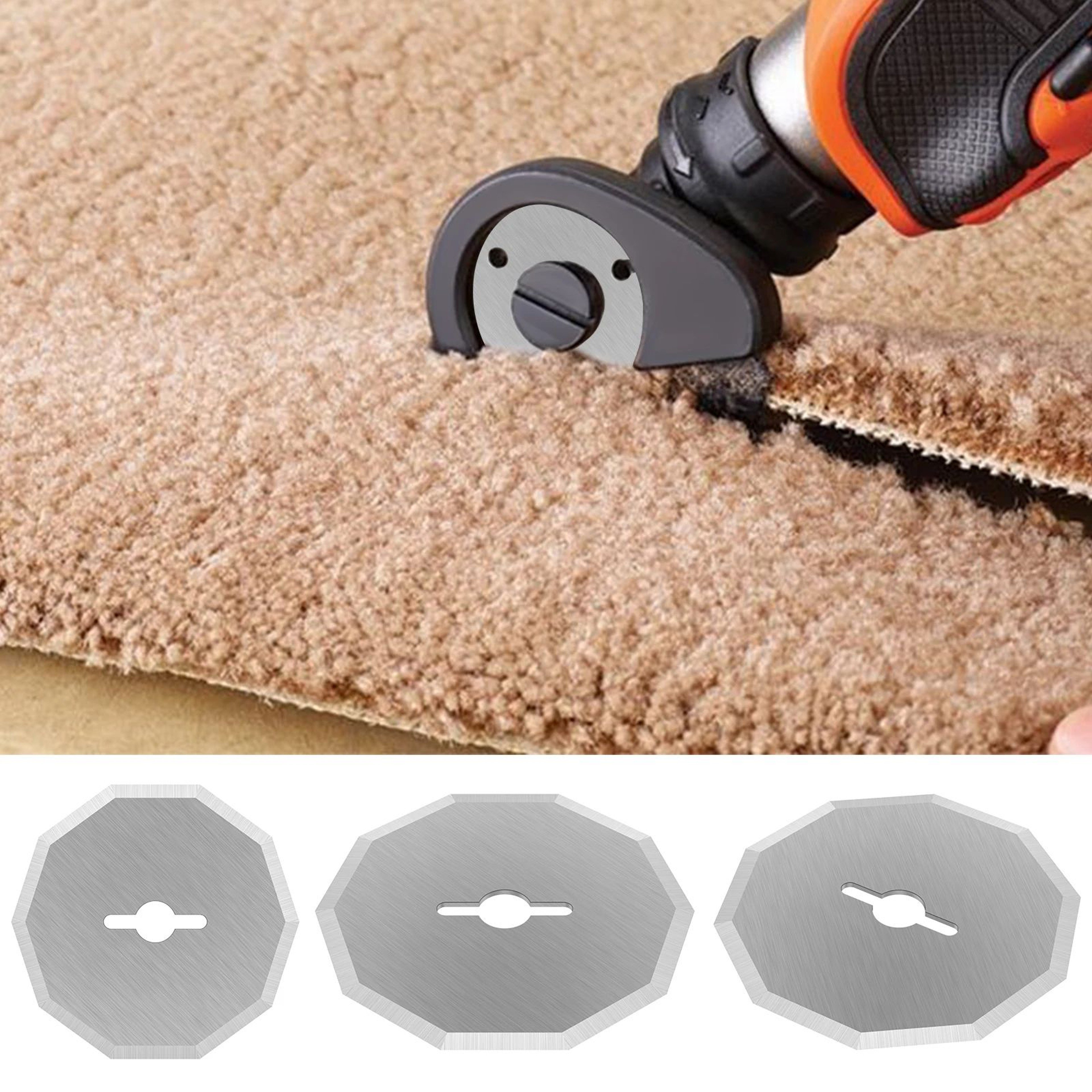 4pcs Tungsten Steel Rotary Blade Replacement For Electric Scissors 6