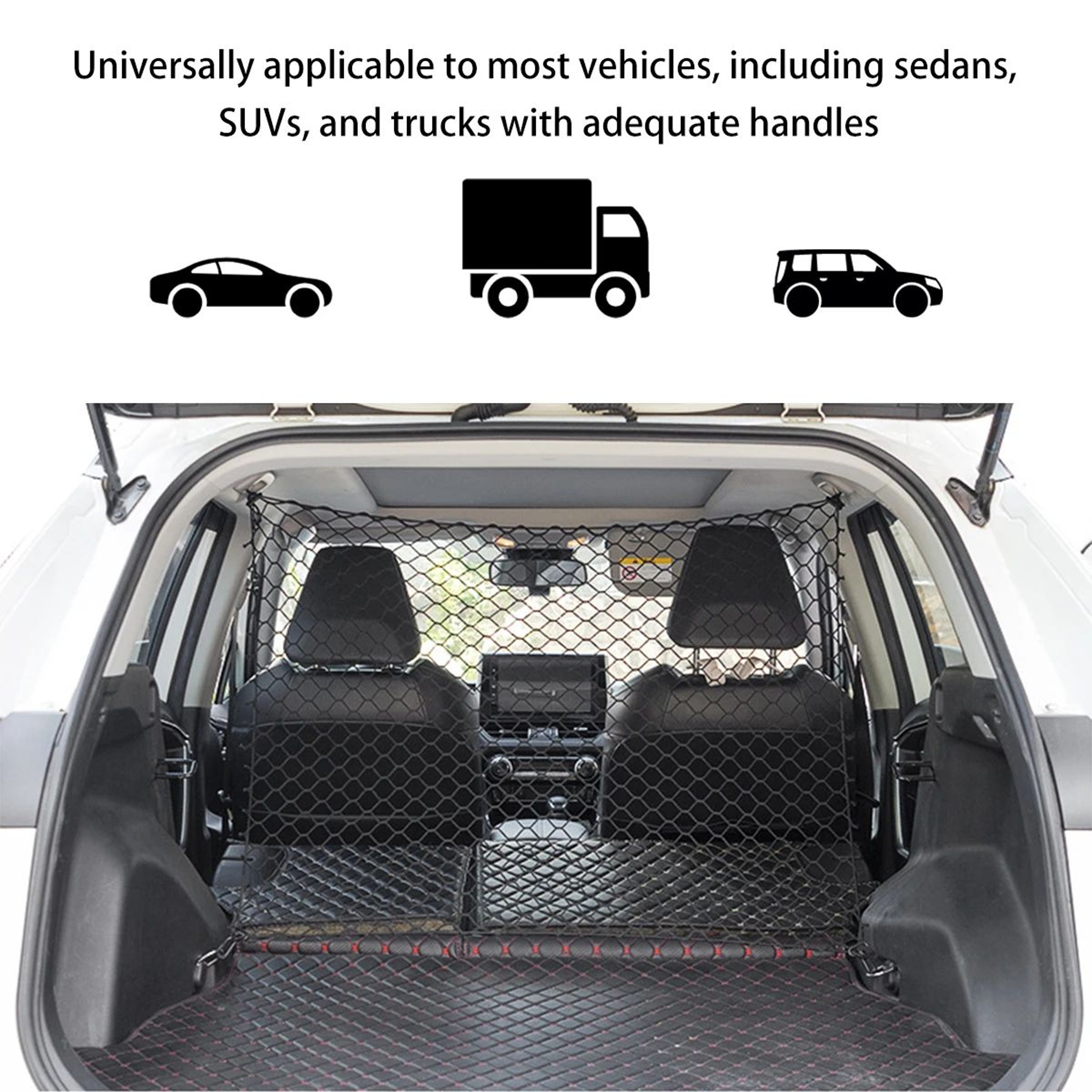 Universal Pet Car Barrier Net For Dogs Foldable Elastic Safety Fence 2