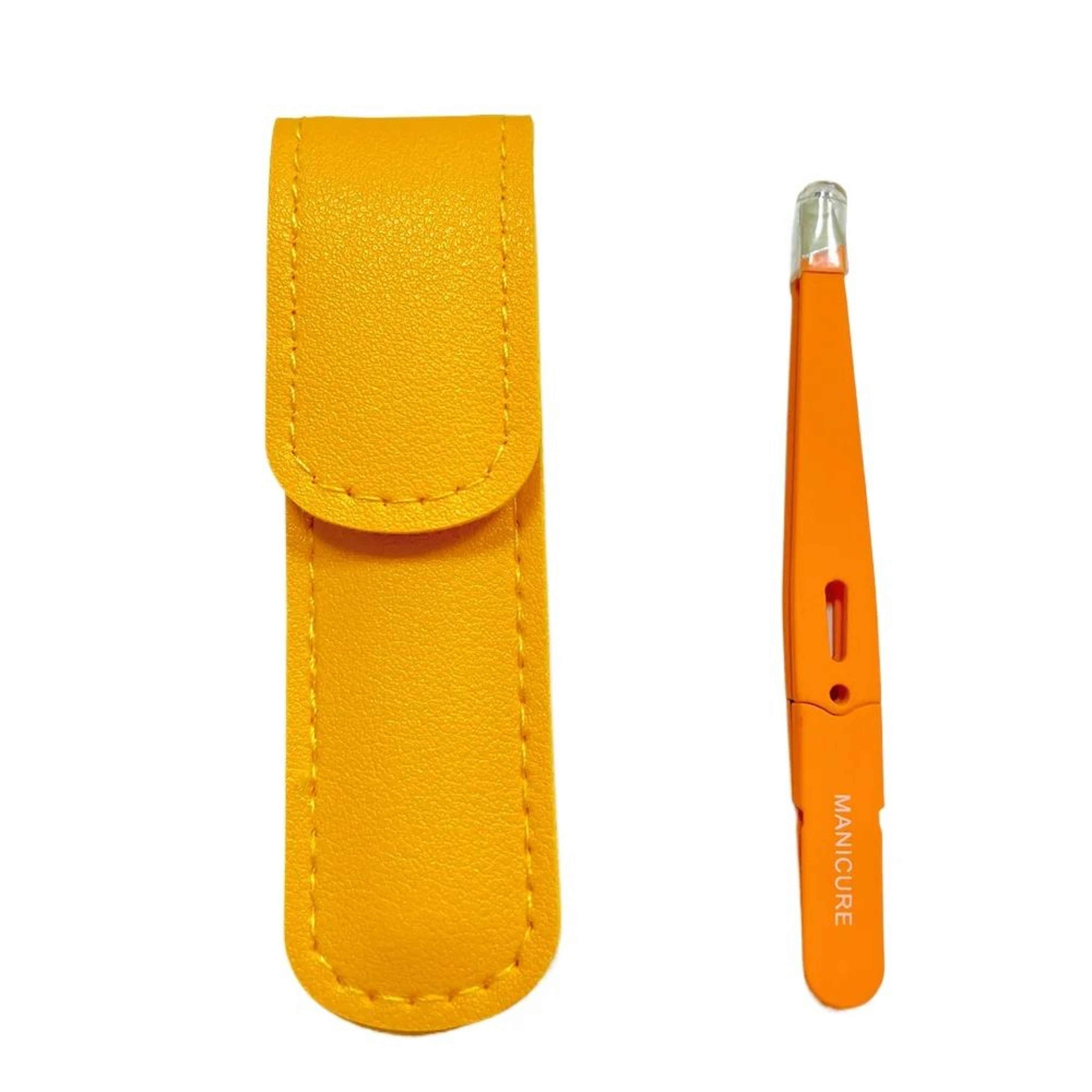 Stainless Steel Eyebrow Tweezers Slanted Tip Precision Hair Removal Tool 14