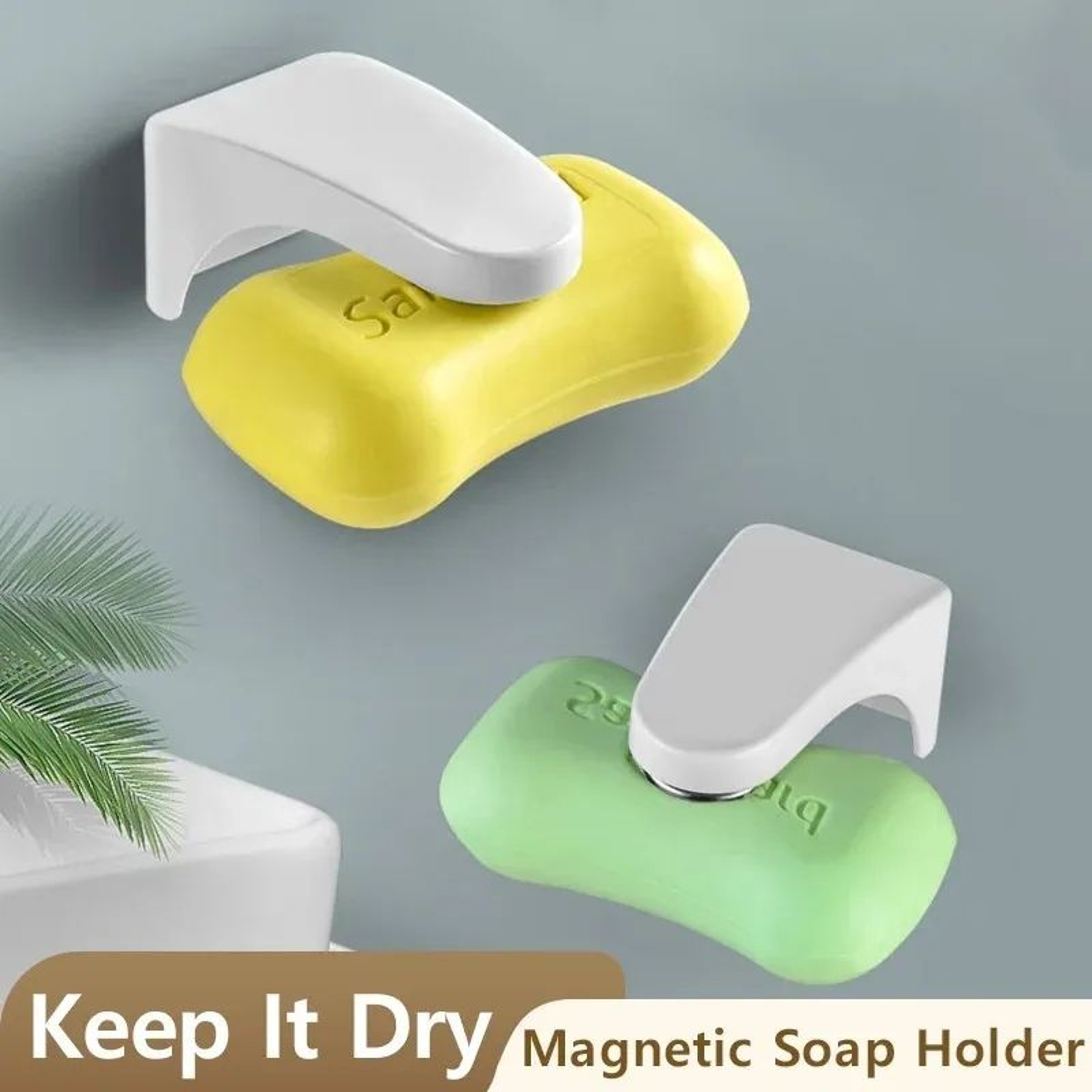 Magnetic Soap Holder Wall Mounted Punch Free Drain Soap Box 0