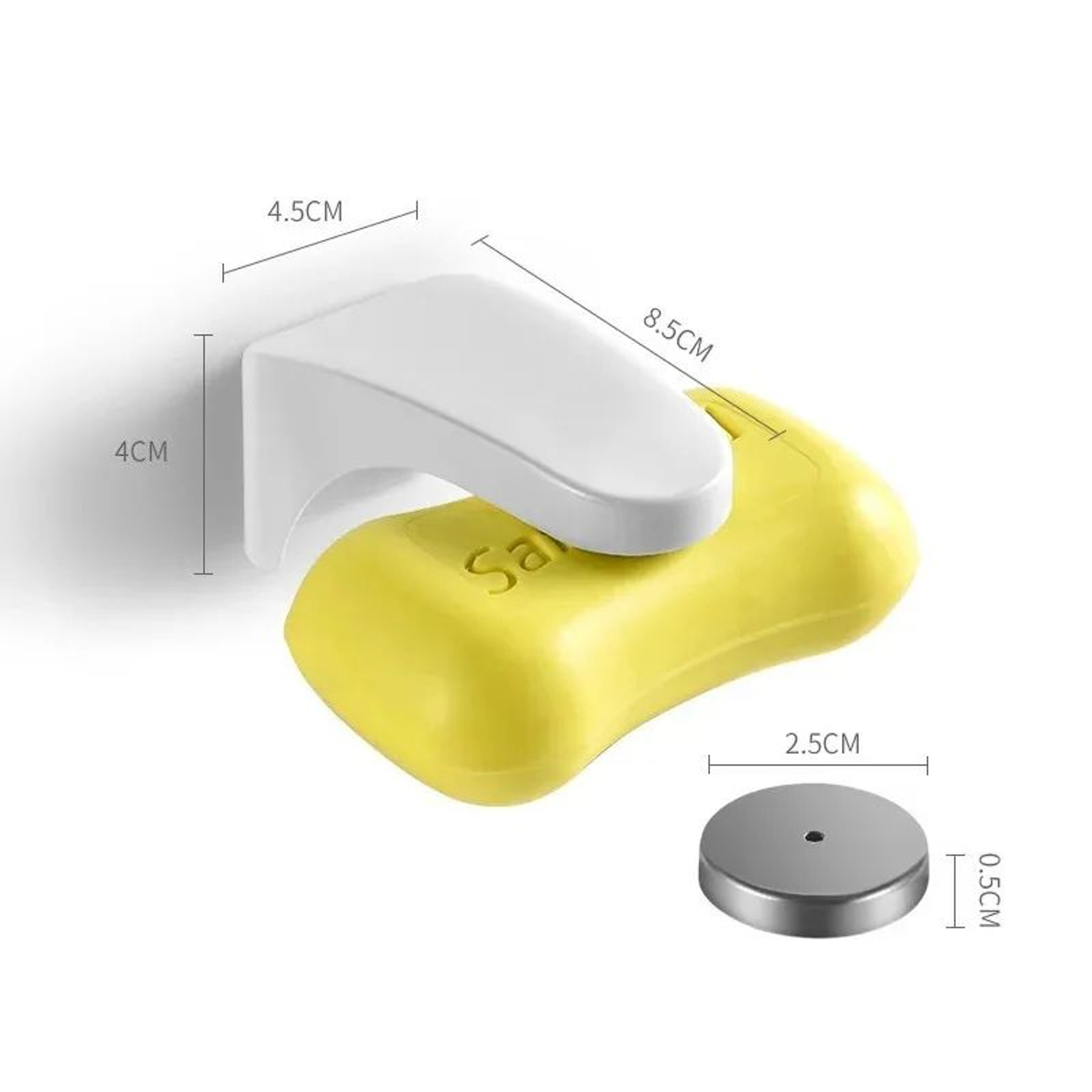 Magnetic Soap Holder Wall Mounted Punch Free Drain Soap Box 5