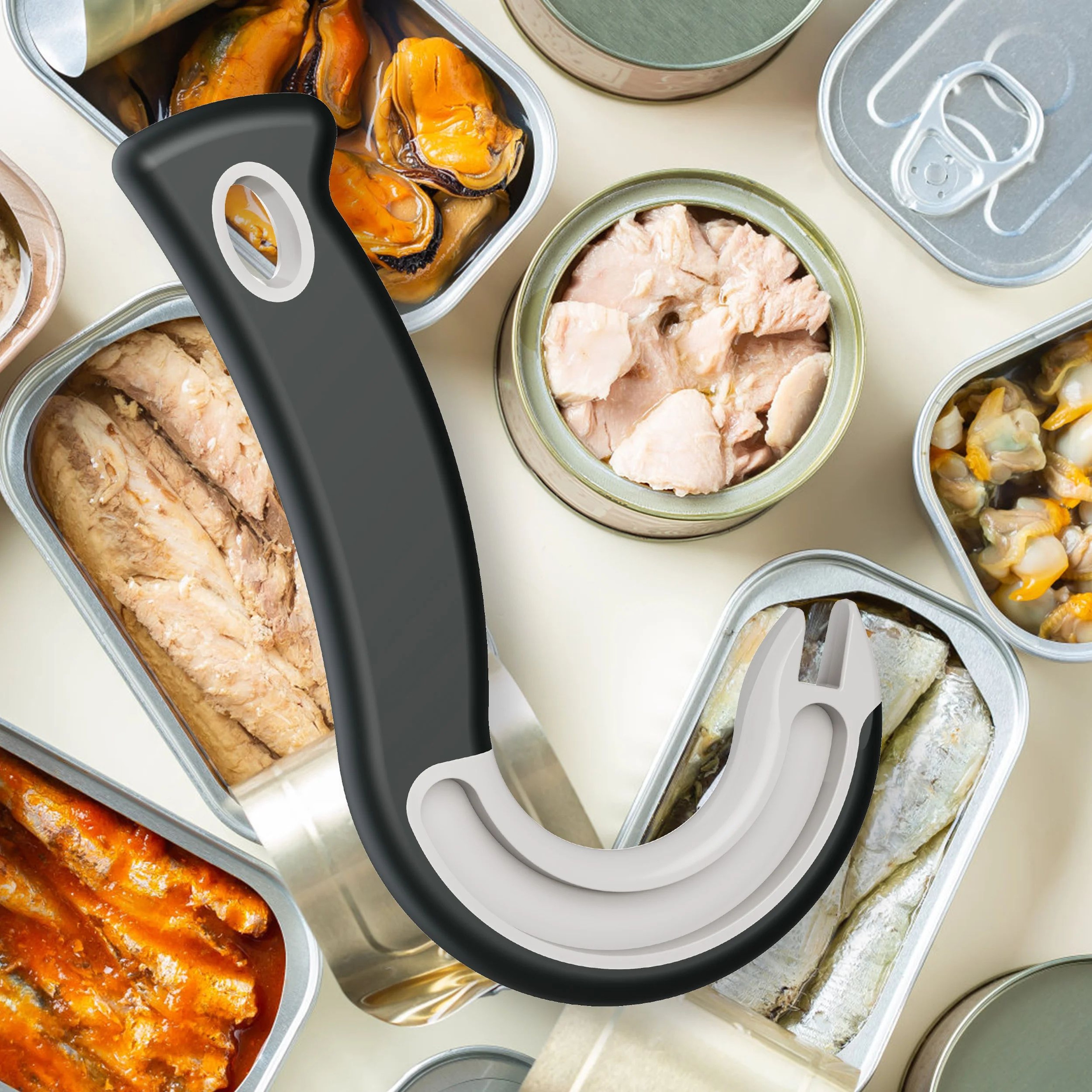 Easy Grip Hook Can Opener Durable Kitchen Jar And Can Opening Tool 4