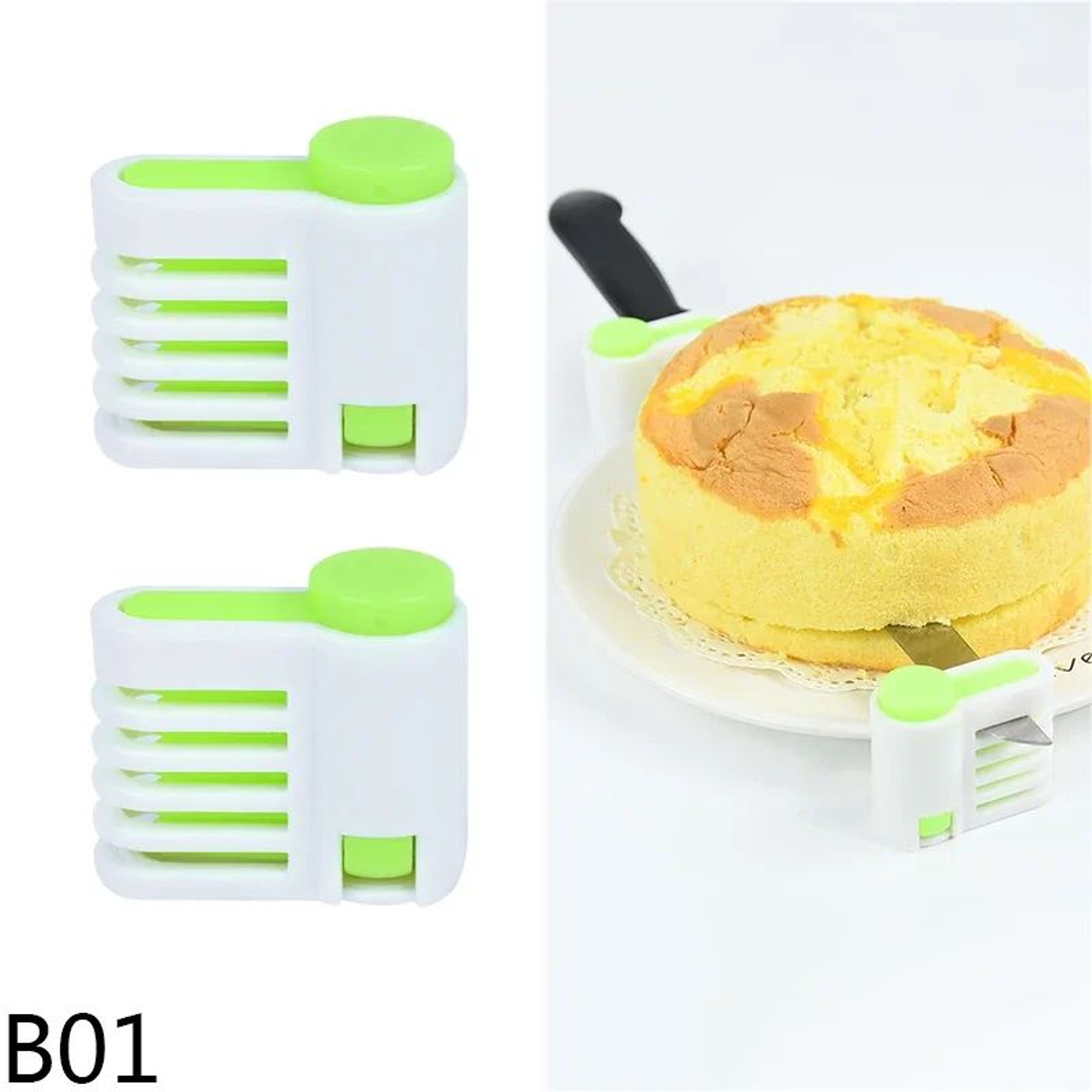 Adjustable Bread Slicer And Cake Cutter 2PCS 5 Layer Cutting Guide Tool 12