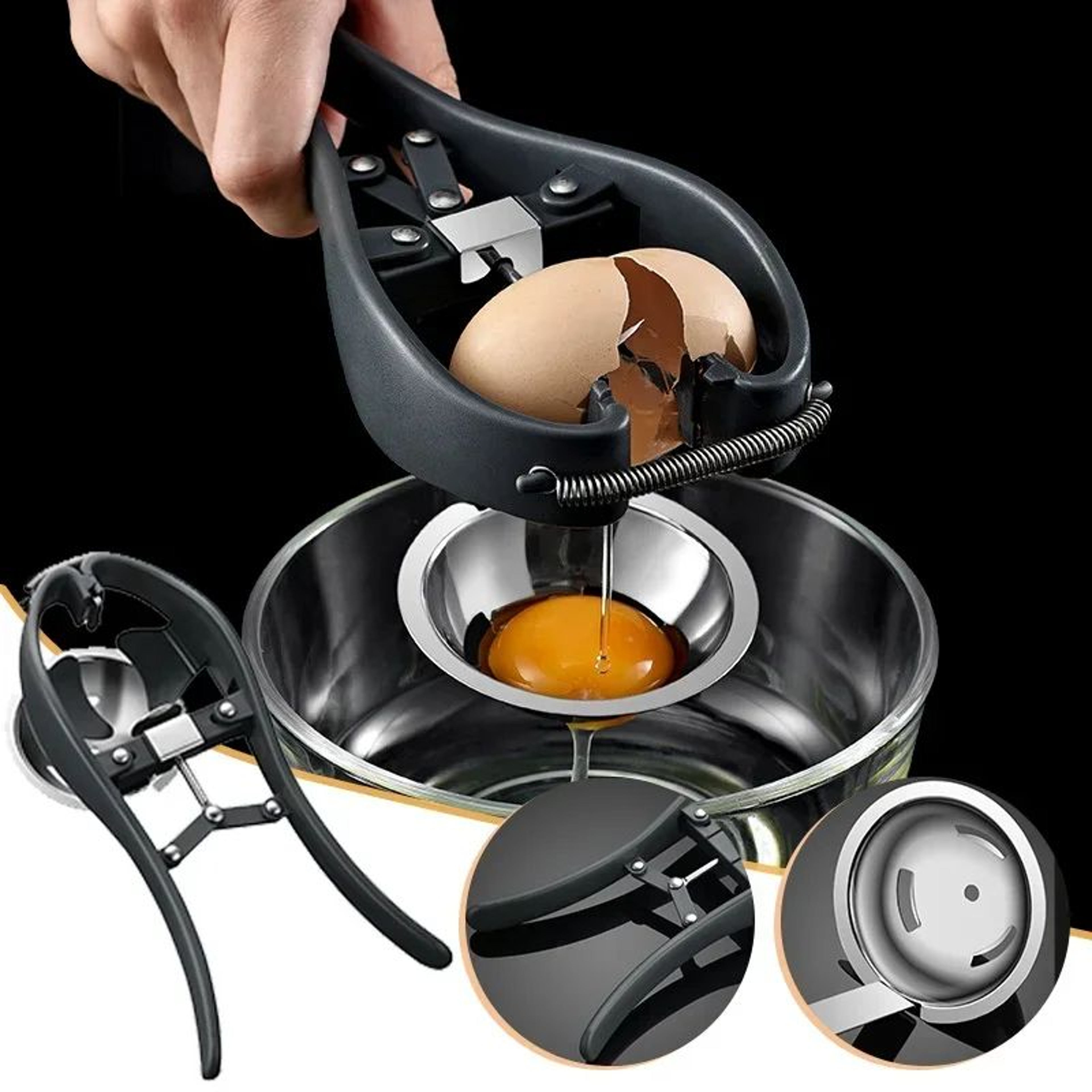 Stainless Steel Egg Opener Scissors Eggshell Cracker Kitchen Tool 0
