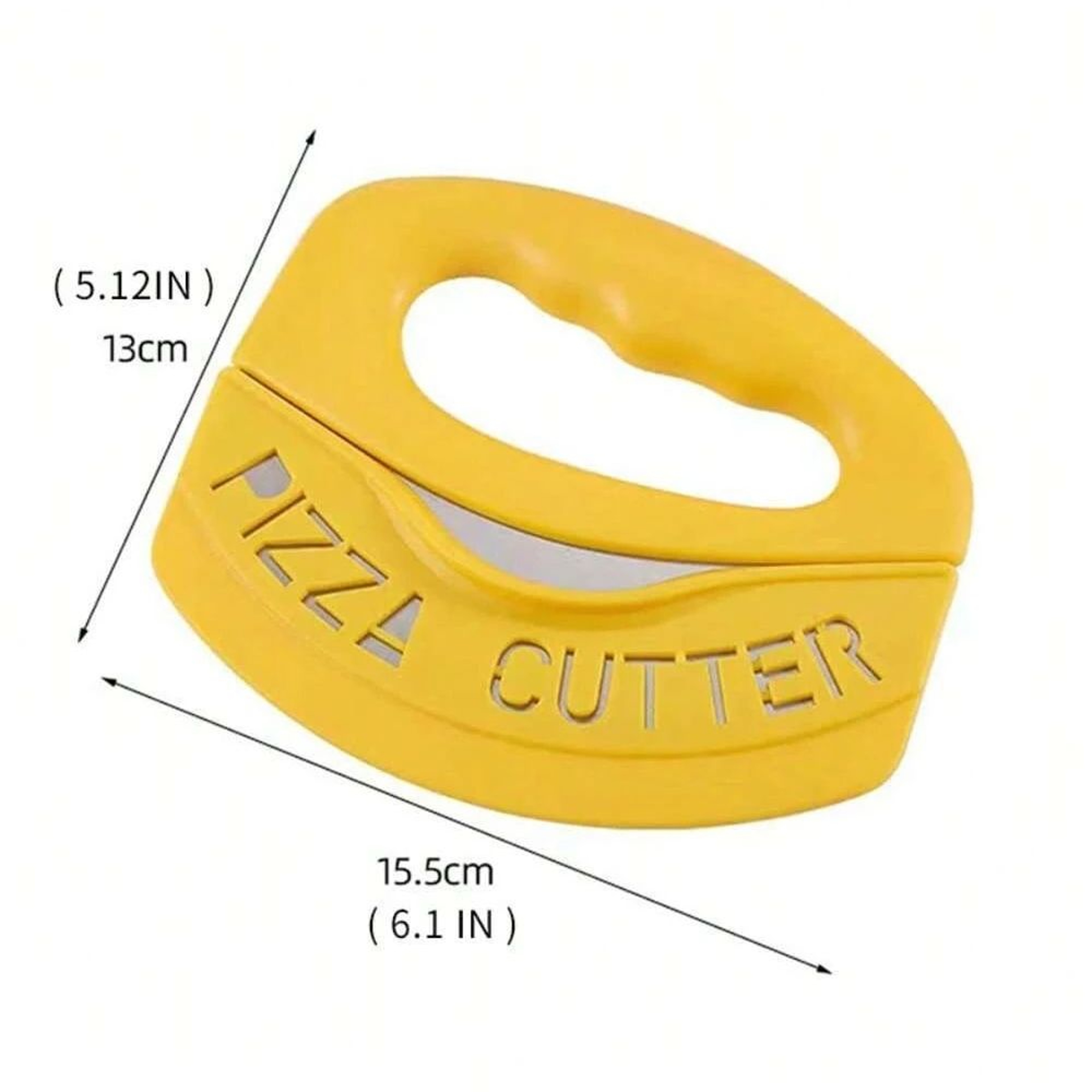 Stainless Steel Pizza Cutter Ring Knife With Safety Cover 1
