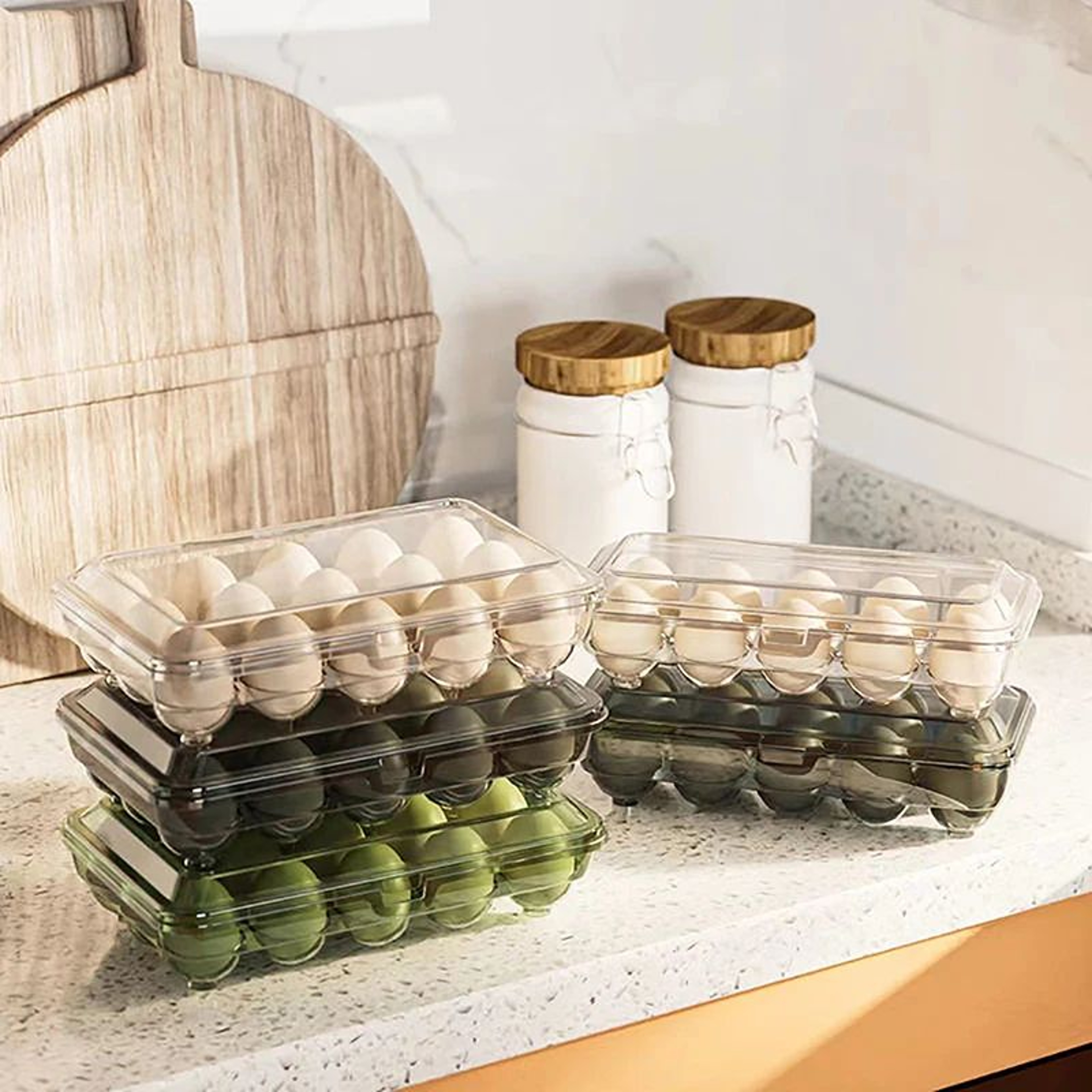 Transparent Egg Storage Box 10 Or 15 Grid Refrigerator Container 1