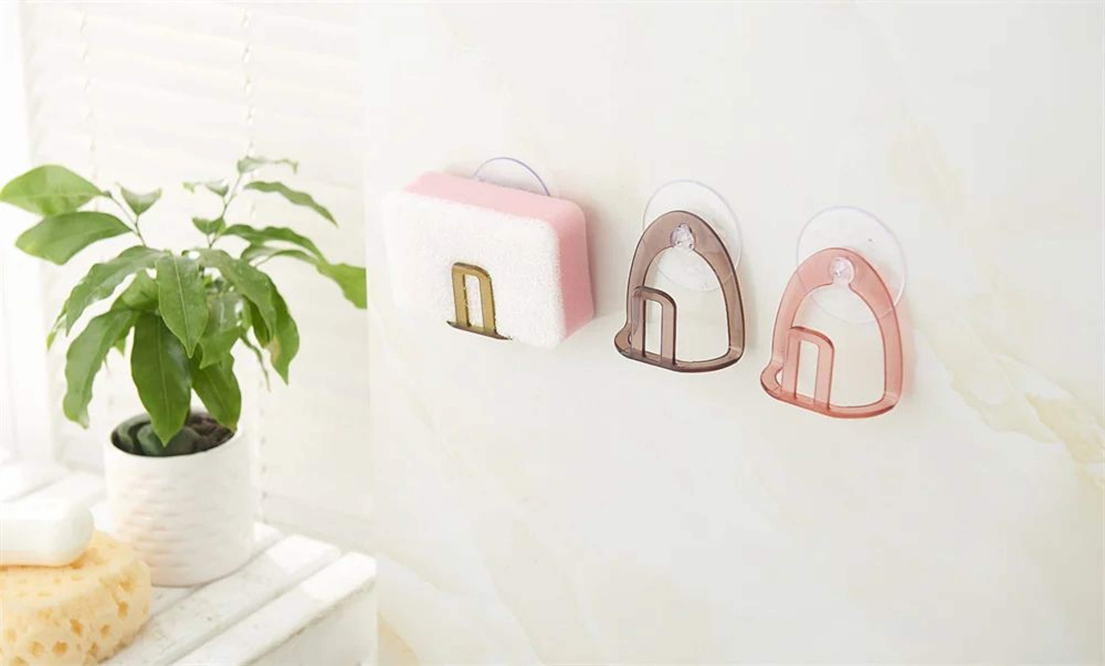 Kitchen Sink Sponge Holder Suction Cup Drain Rack Organizer 5
