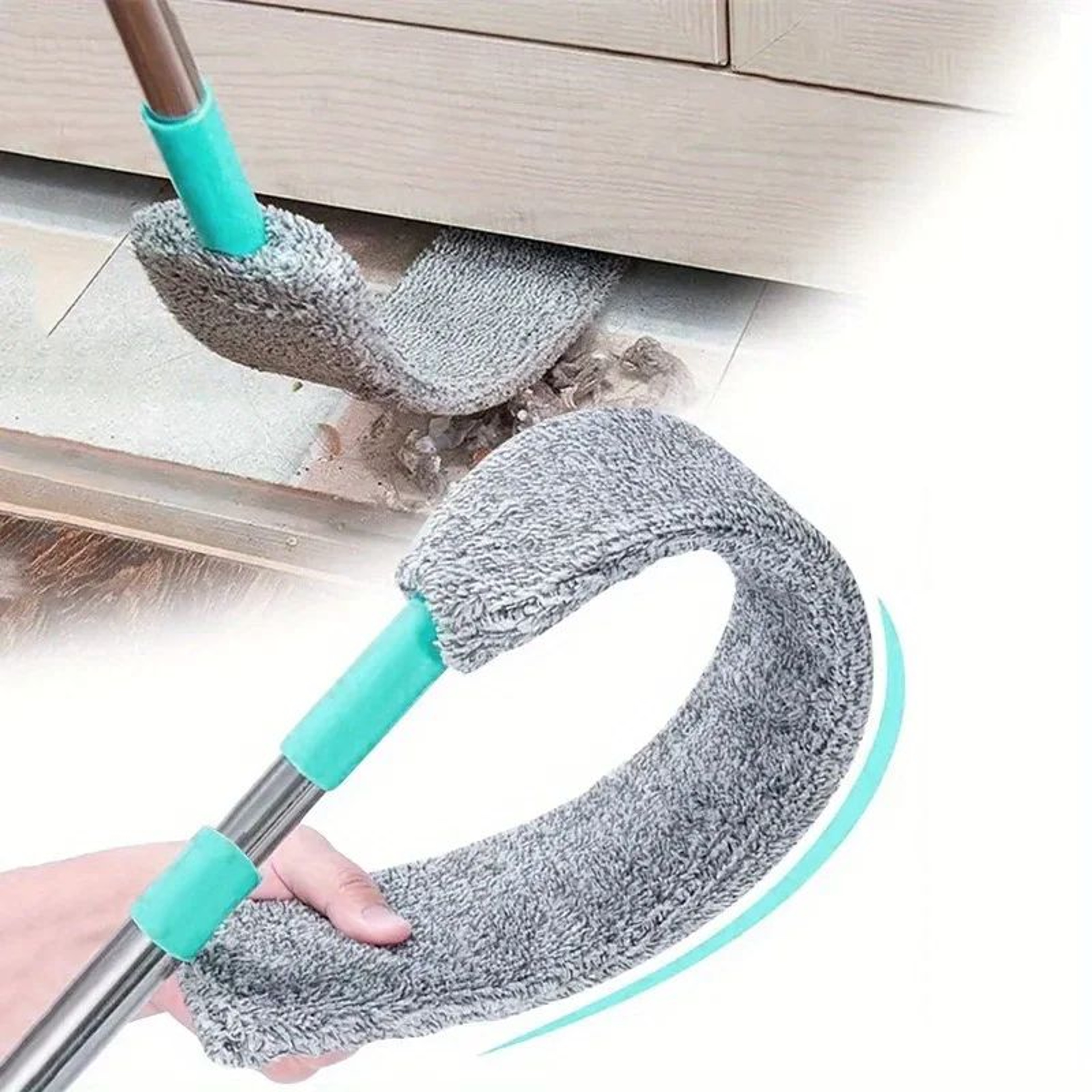 Telescopic Microfiber Duster Long Handle Gap Cleaning Brush 3
