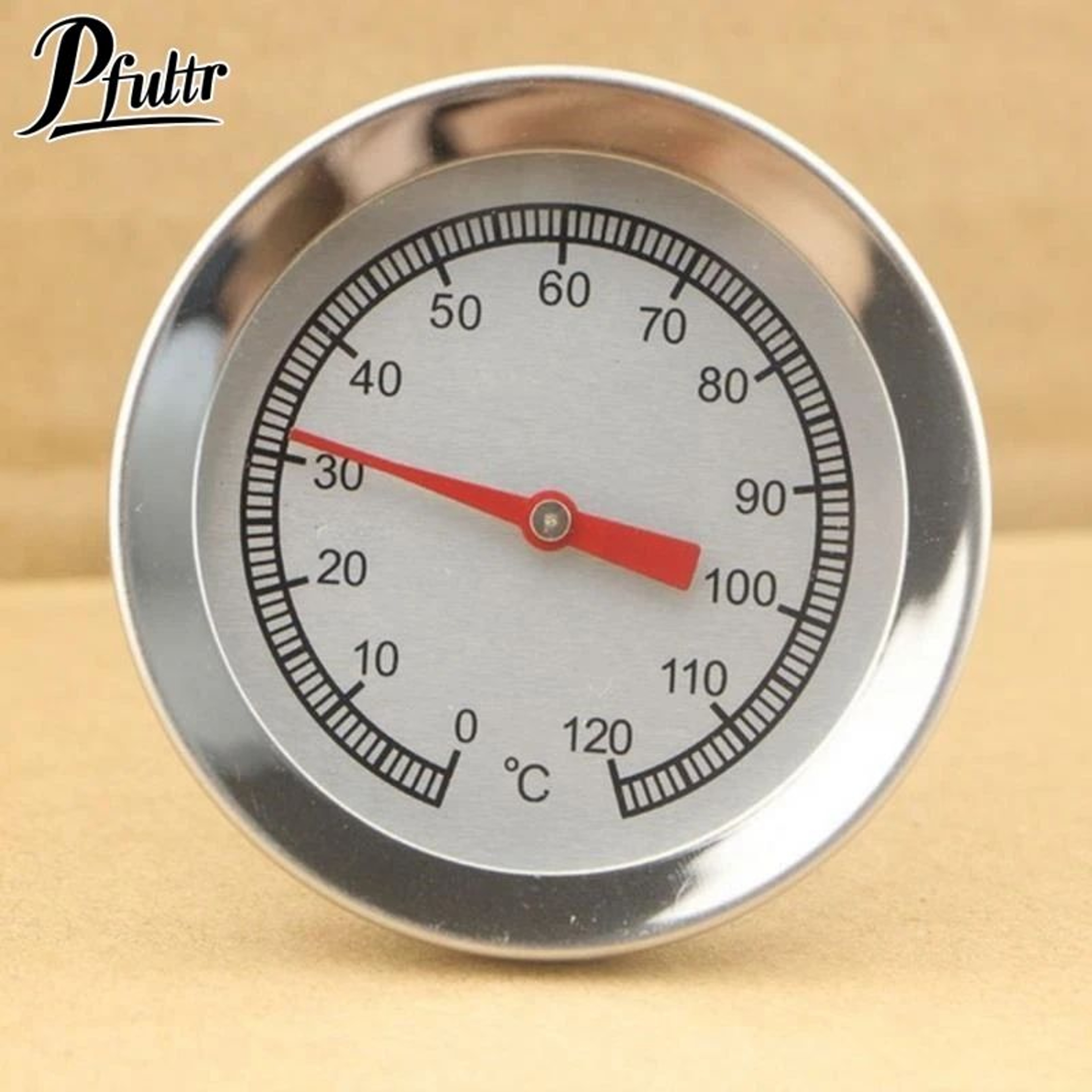 Stainless Steel Meat Thermometer With Dial Display 0
