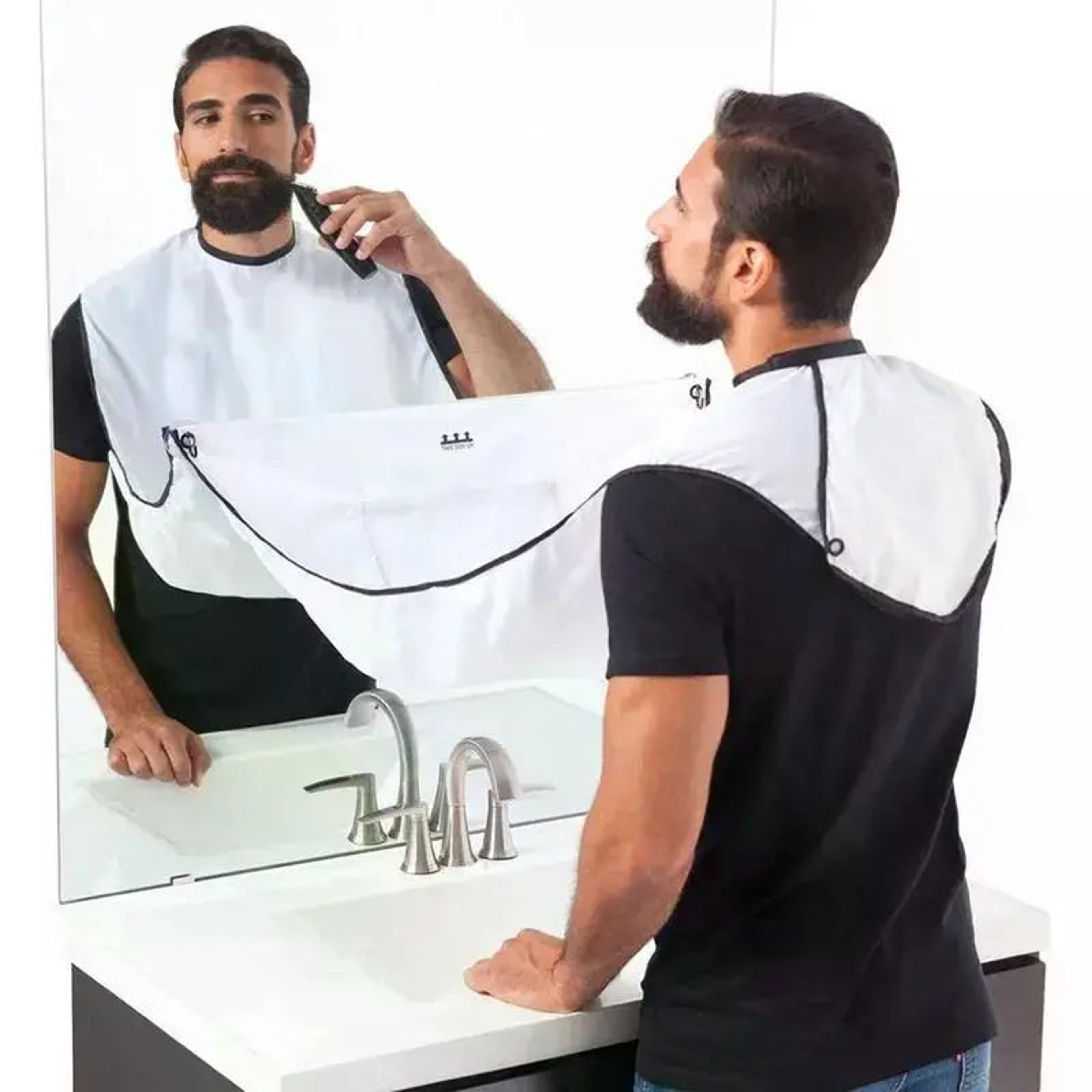 Beard Shaving Apron Cape With Suction Cups 6