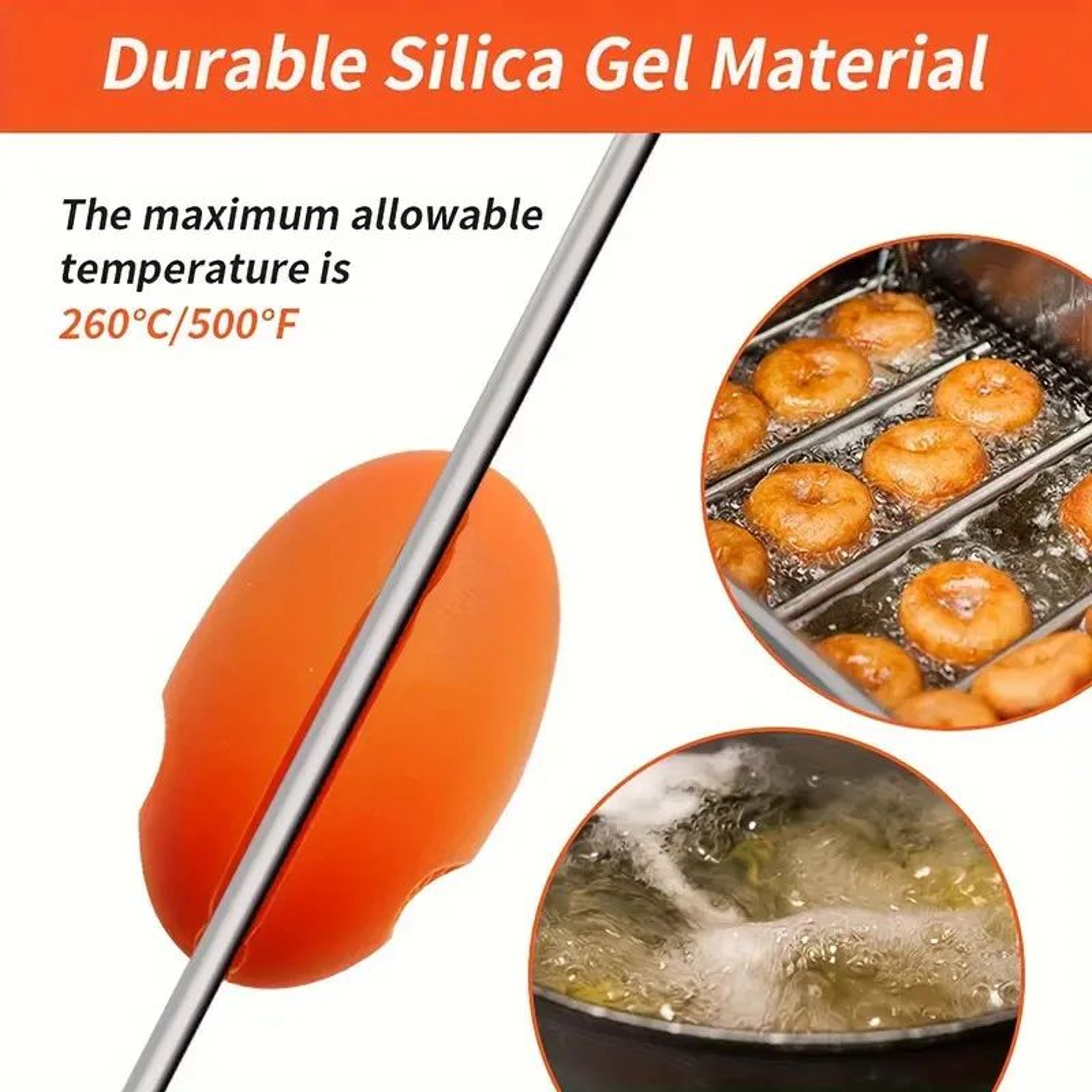 Silicone Thermometer Probe Clip For Pot Cooking 6