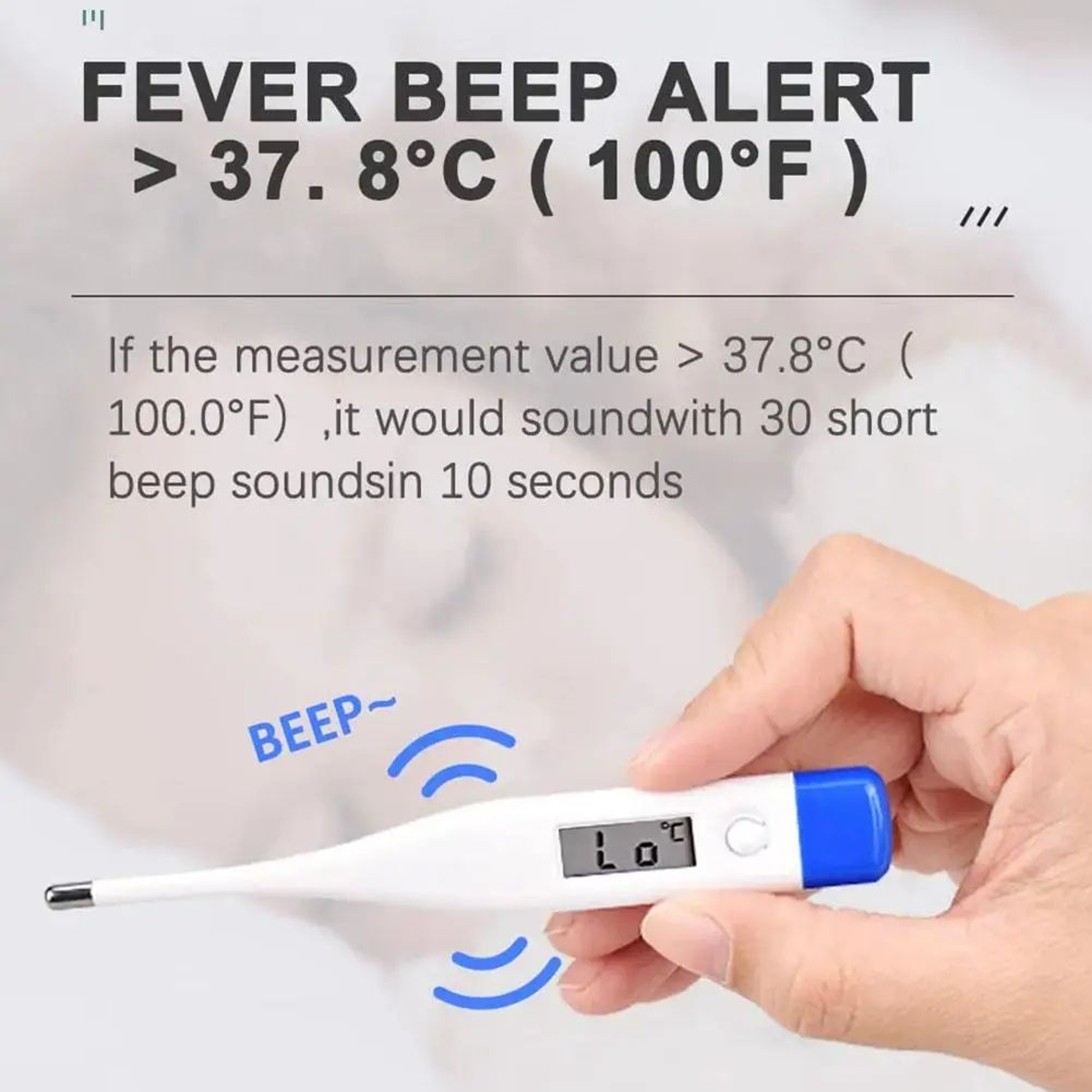 Digital LCD Thermometer For Oral And Armpit Use 3
